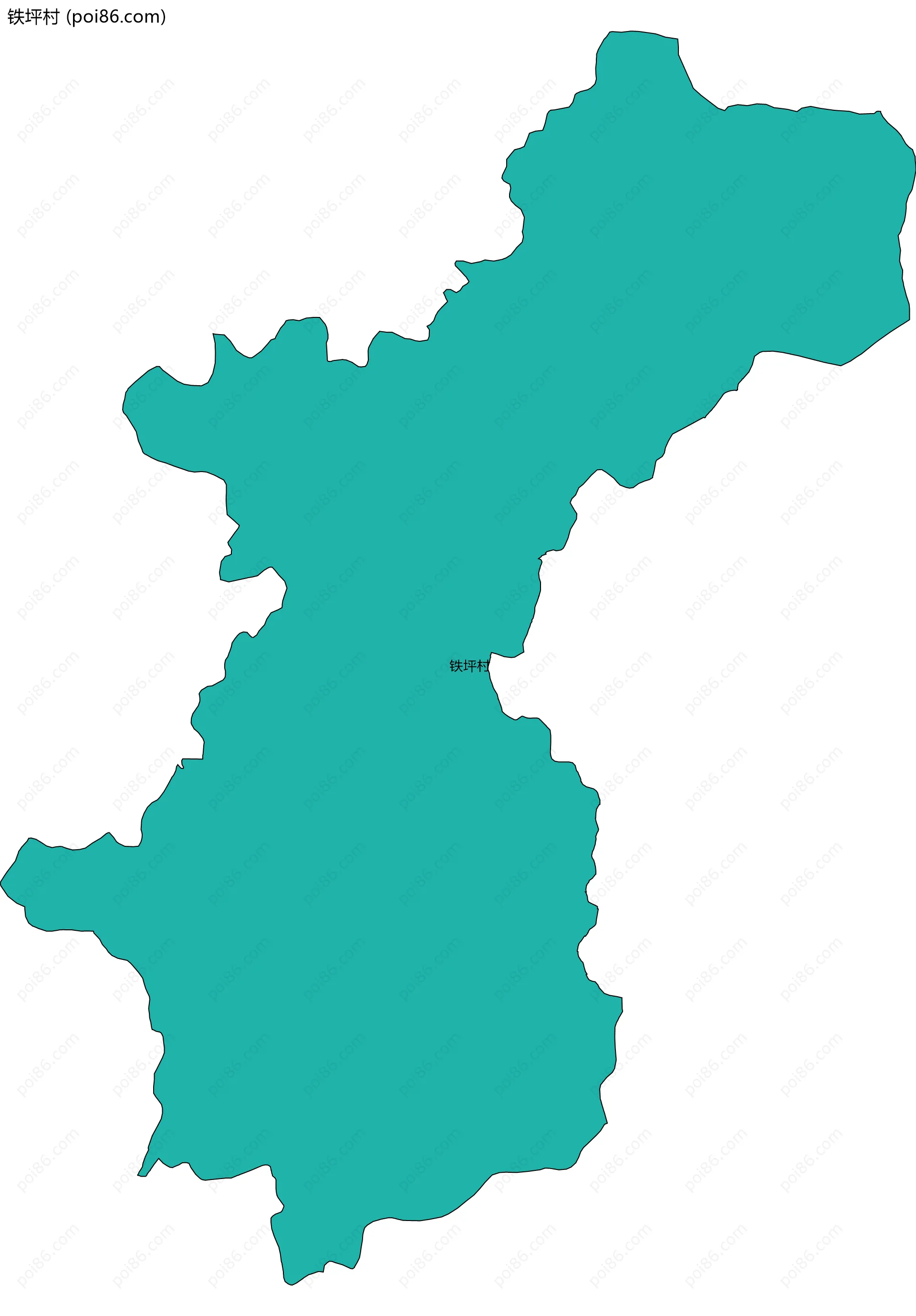 铁坪村边界地图