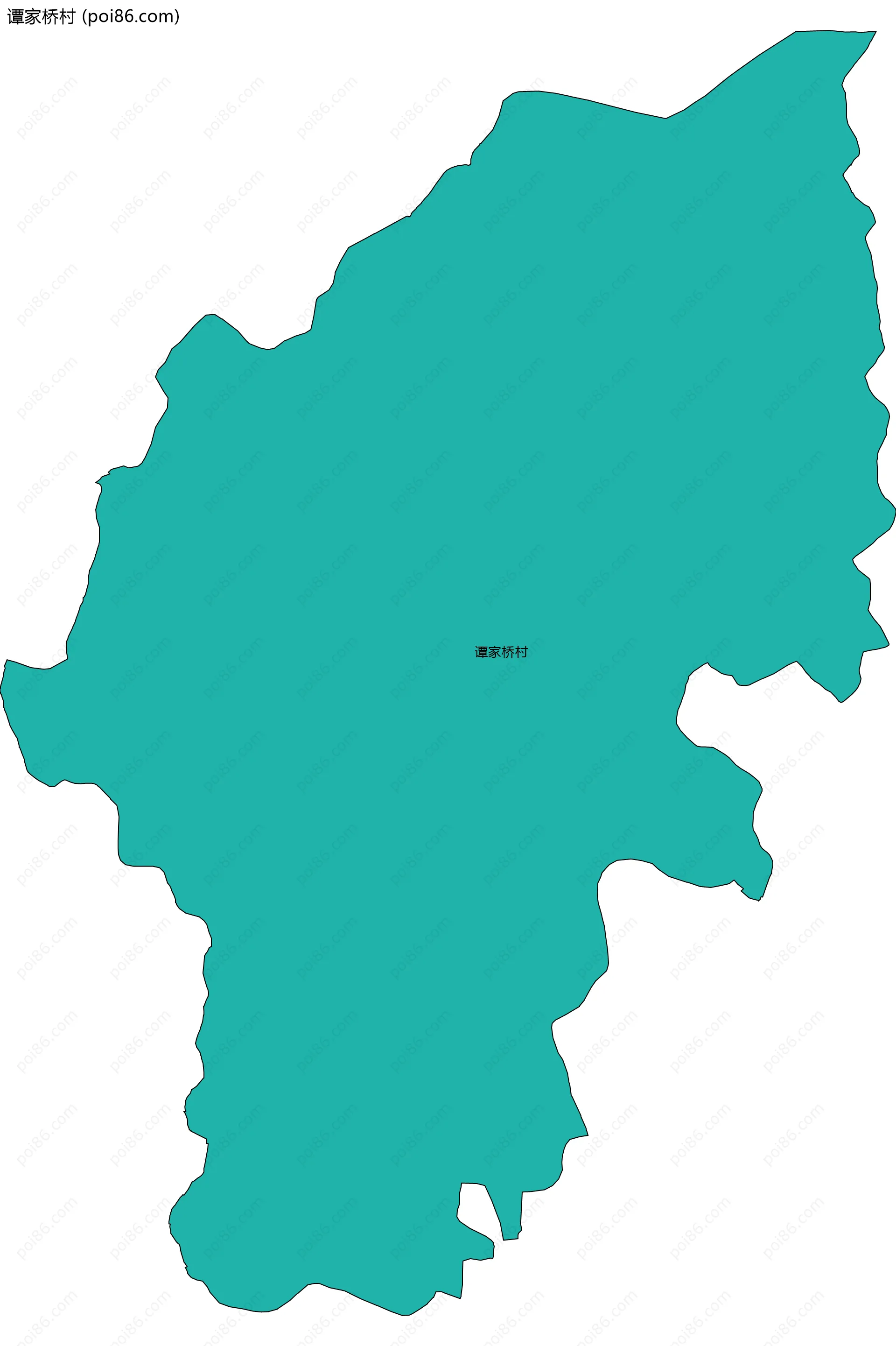 谭家桥村边界地图