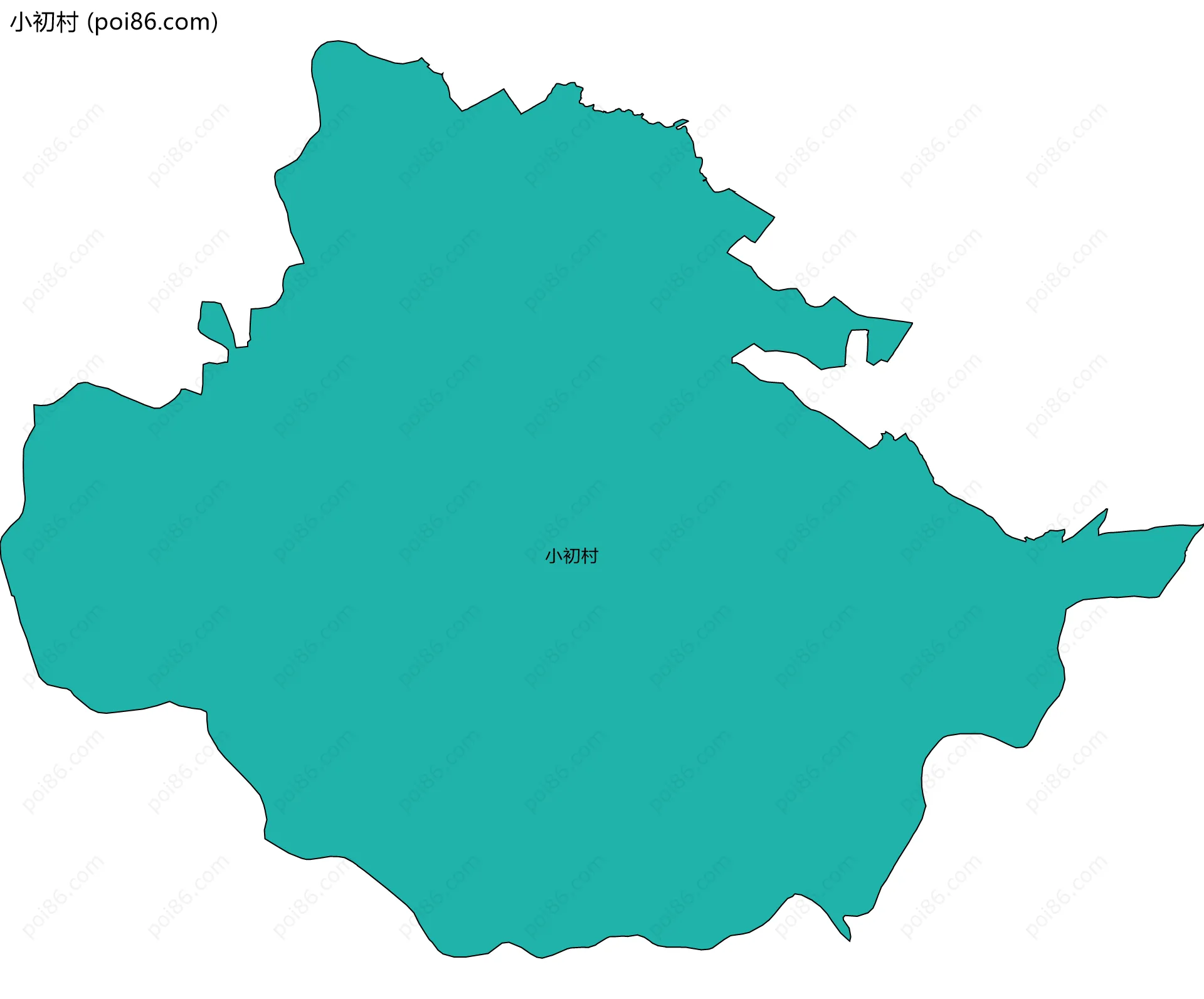 小初村边界地图