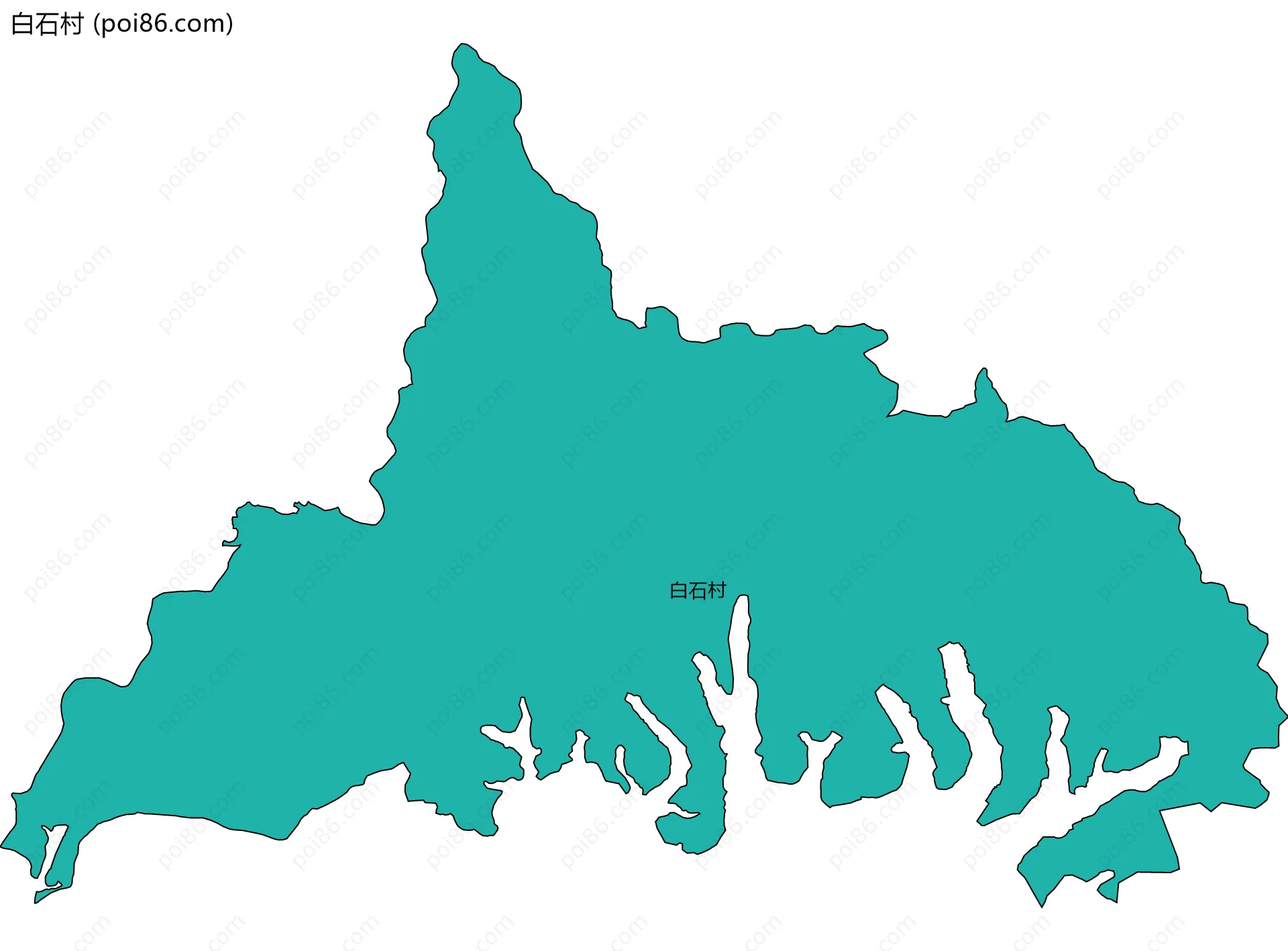 白石村边界地图