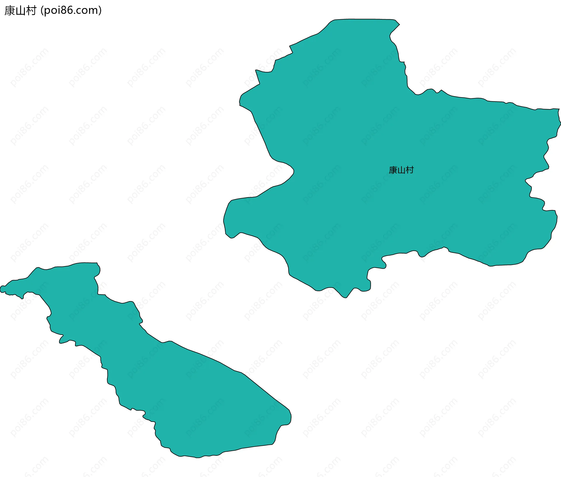 康山村边界地图