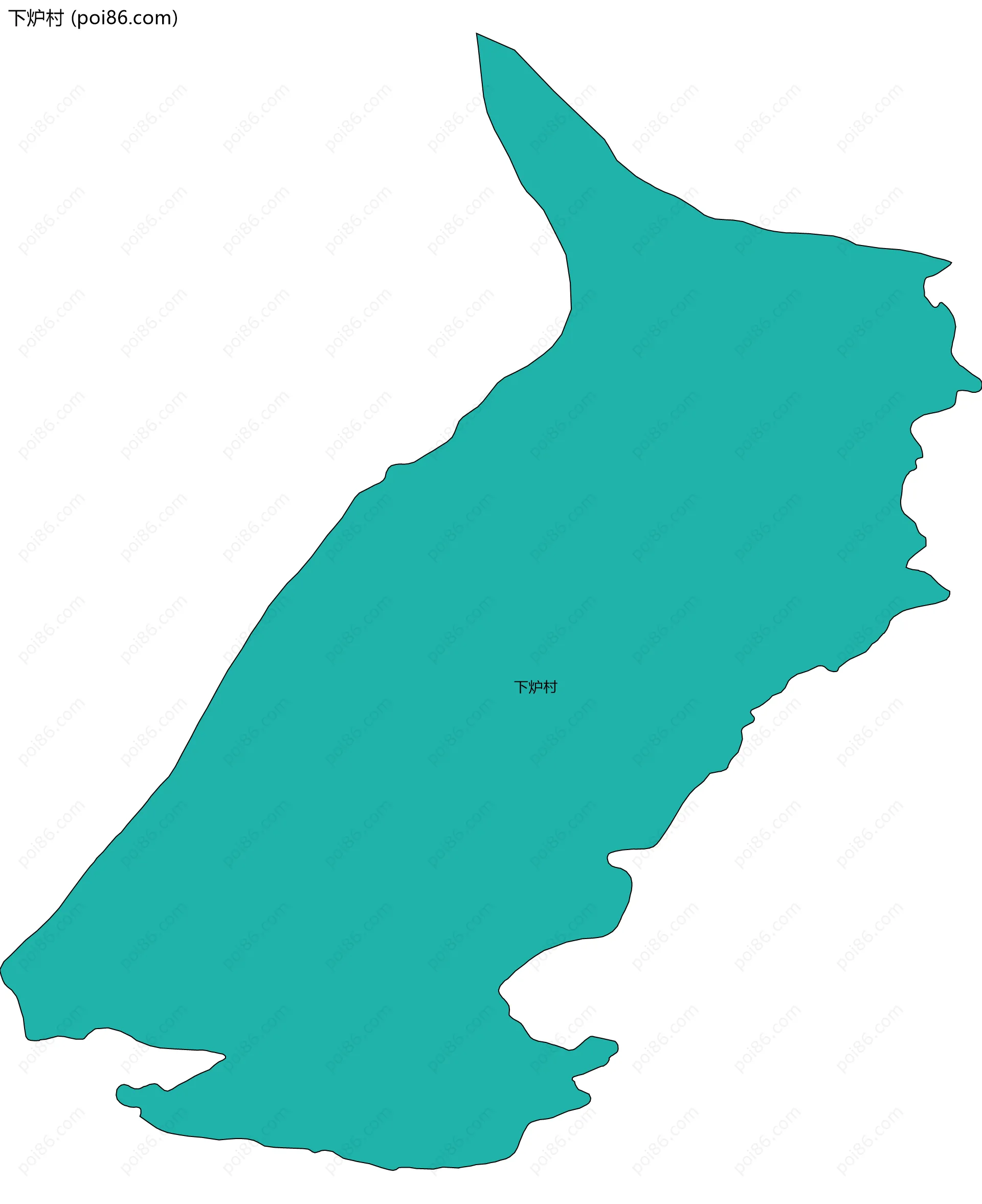 下炉村边界地图