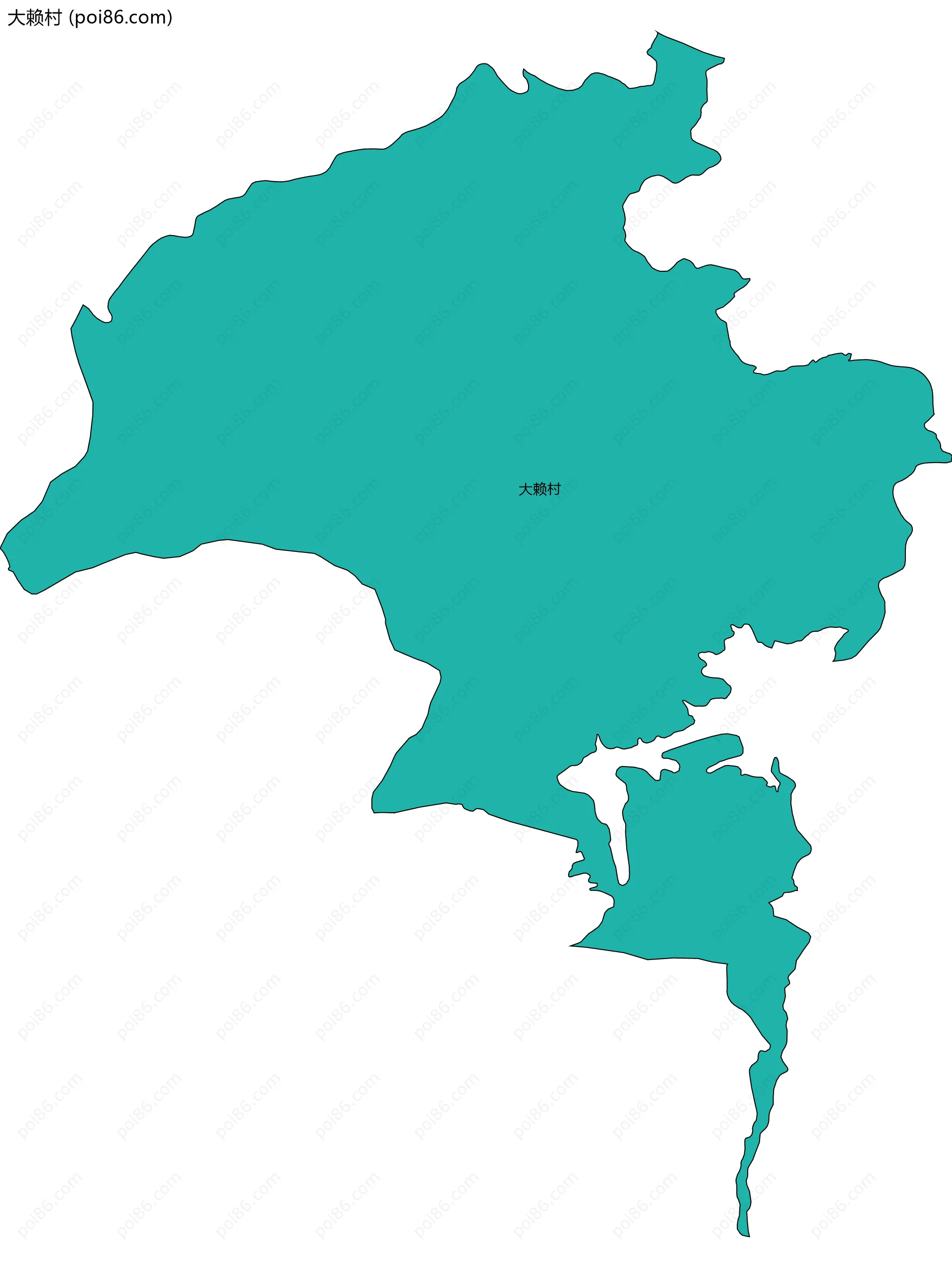 大赖村边界地图