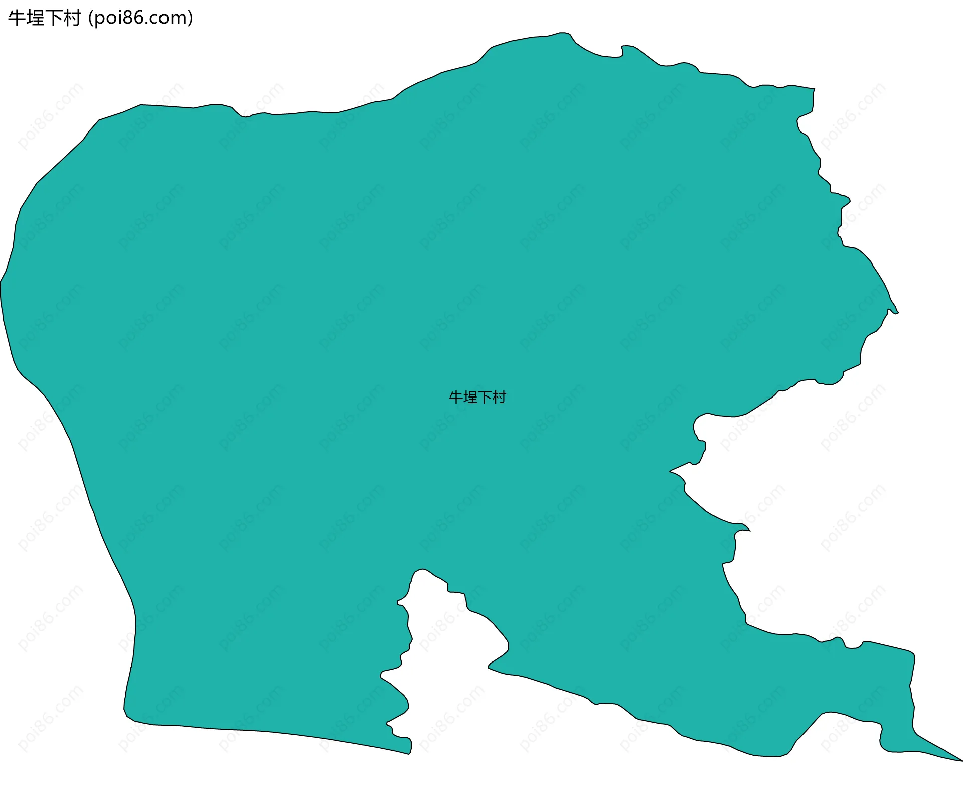 牛埕下村边界地图