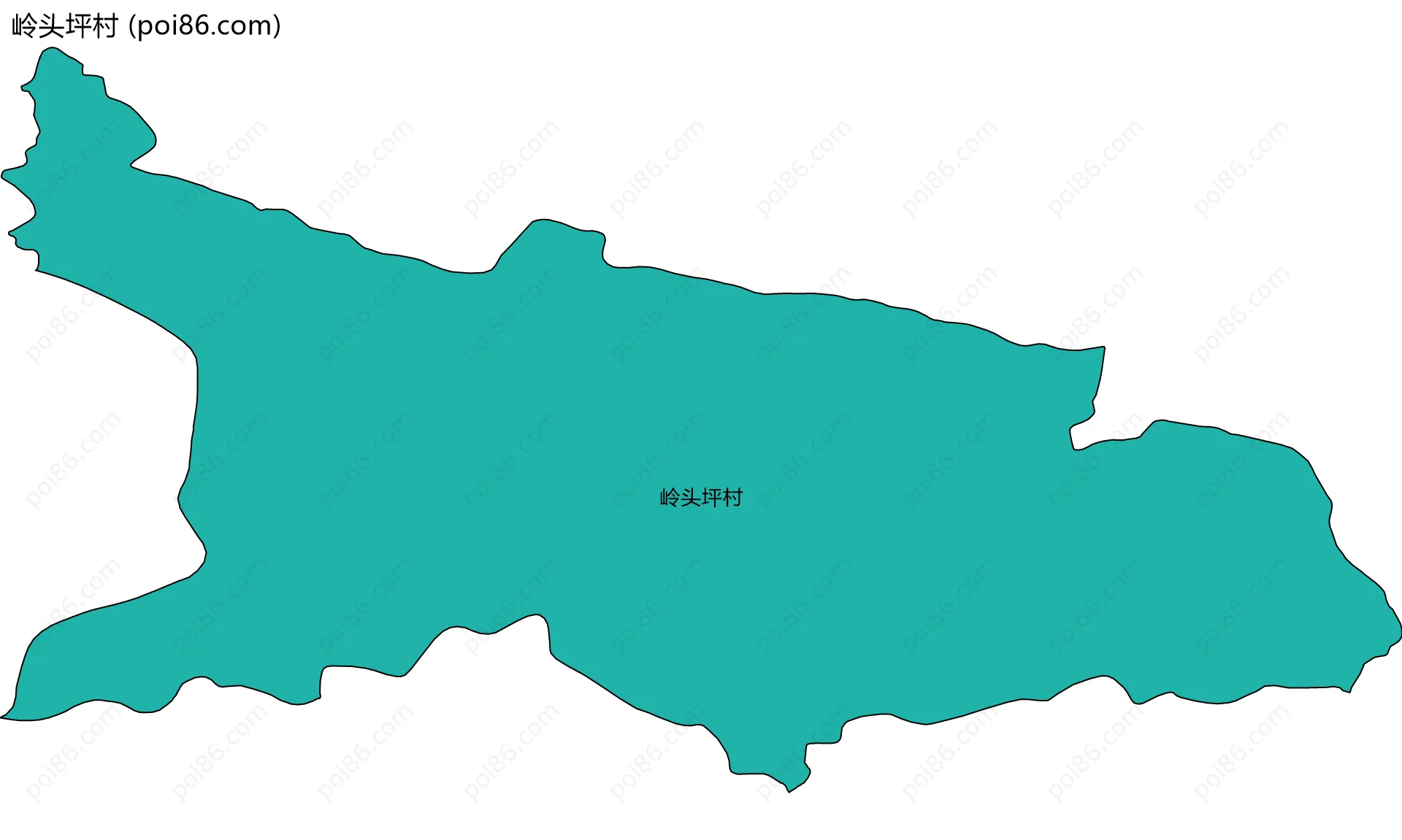 岭头坪村边界地图