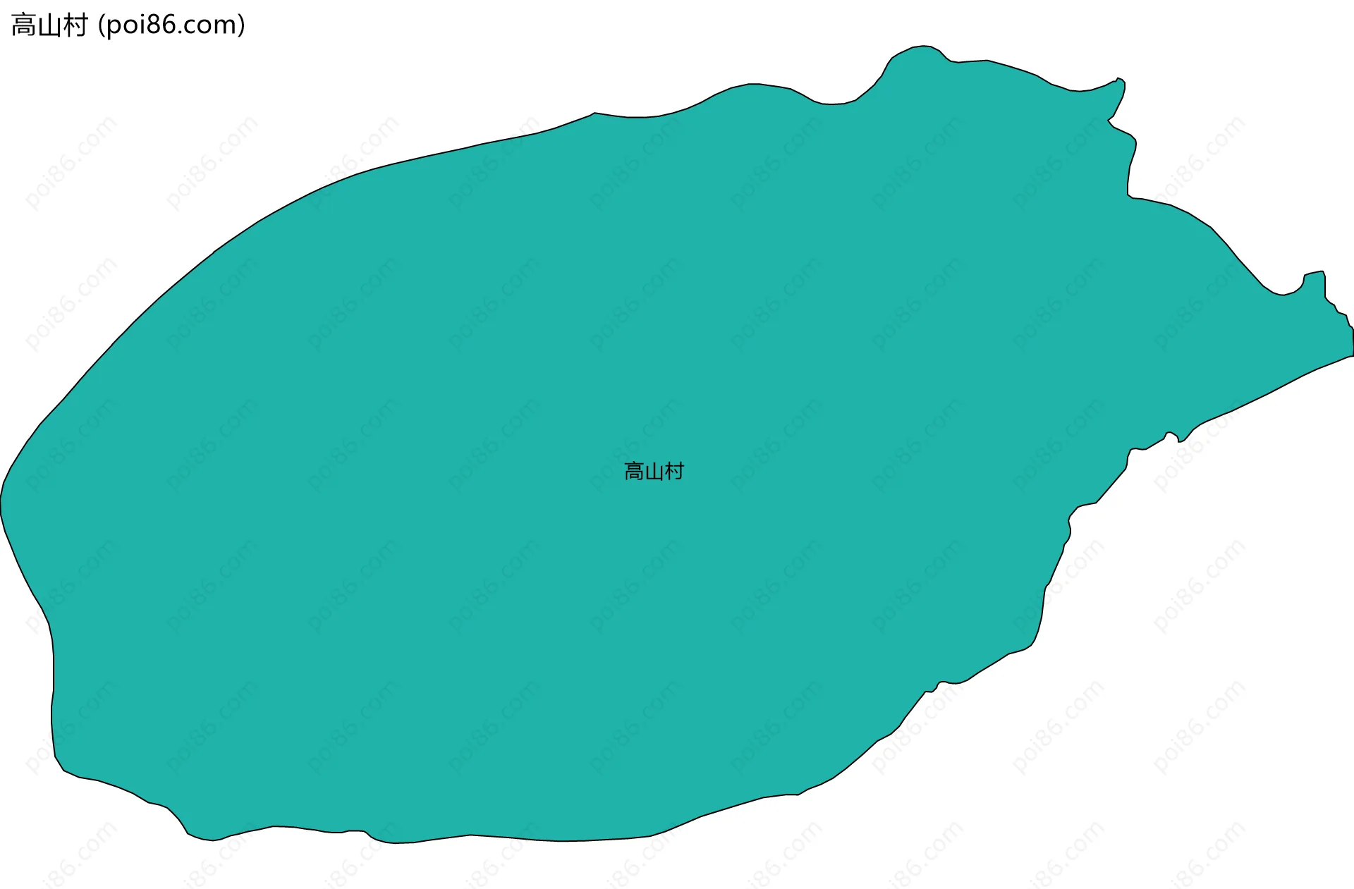 高山村边界地图