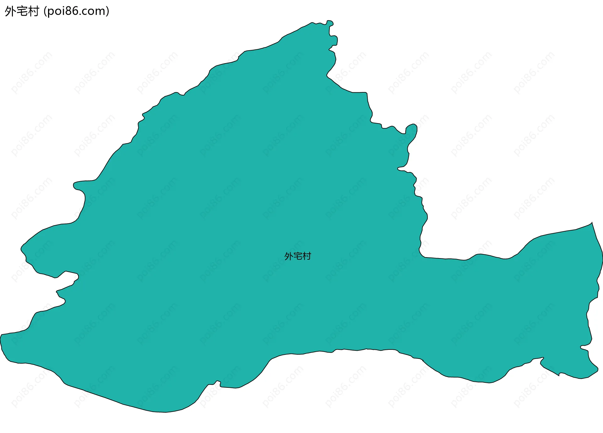外宅村边界地图