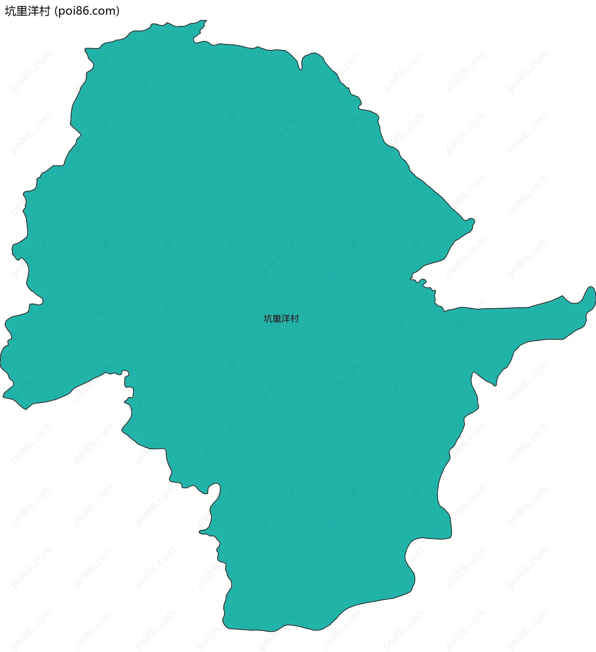 坑里洋村边界地图
