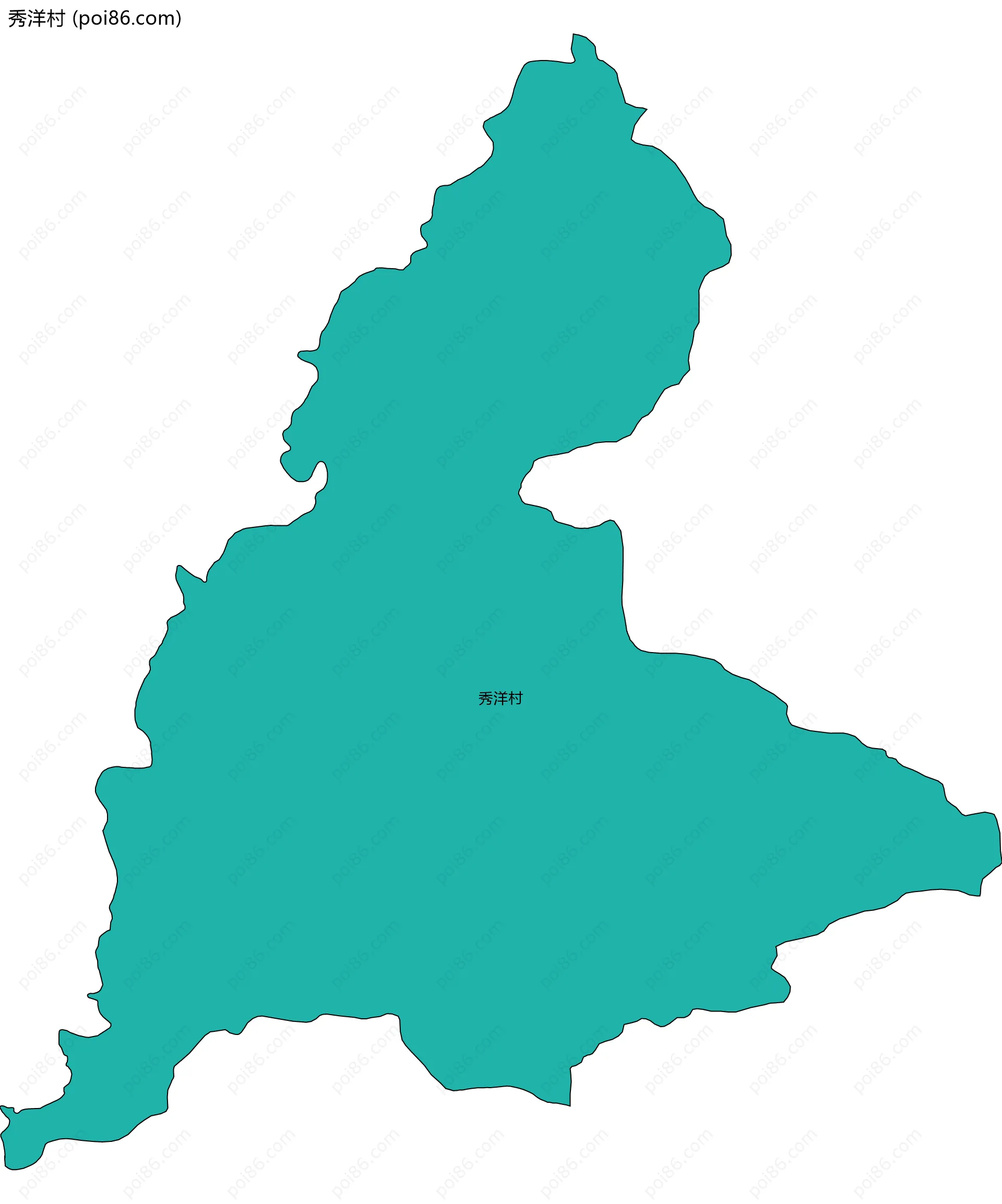 秀洋村边界地图