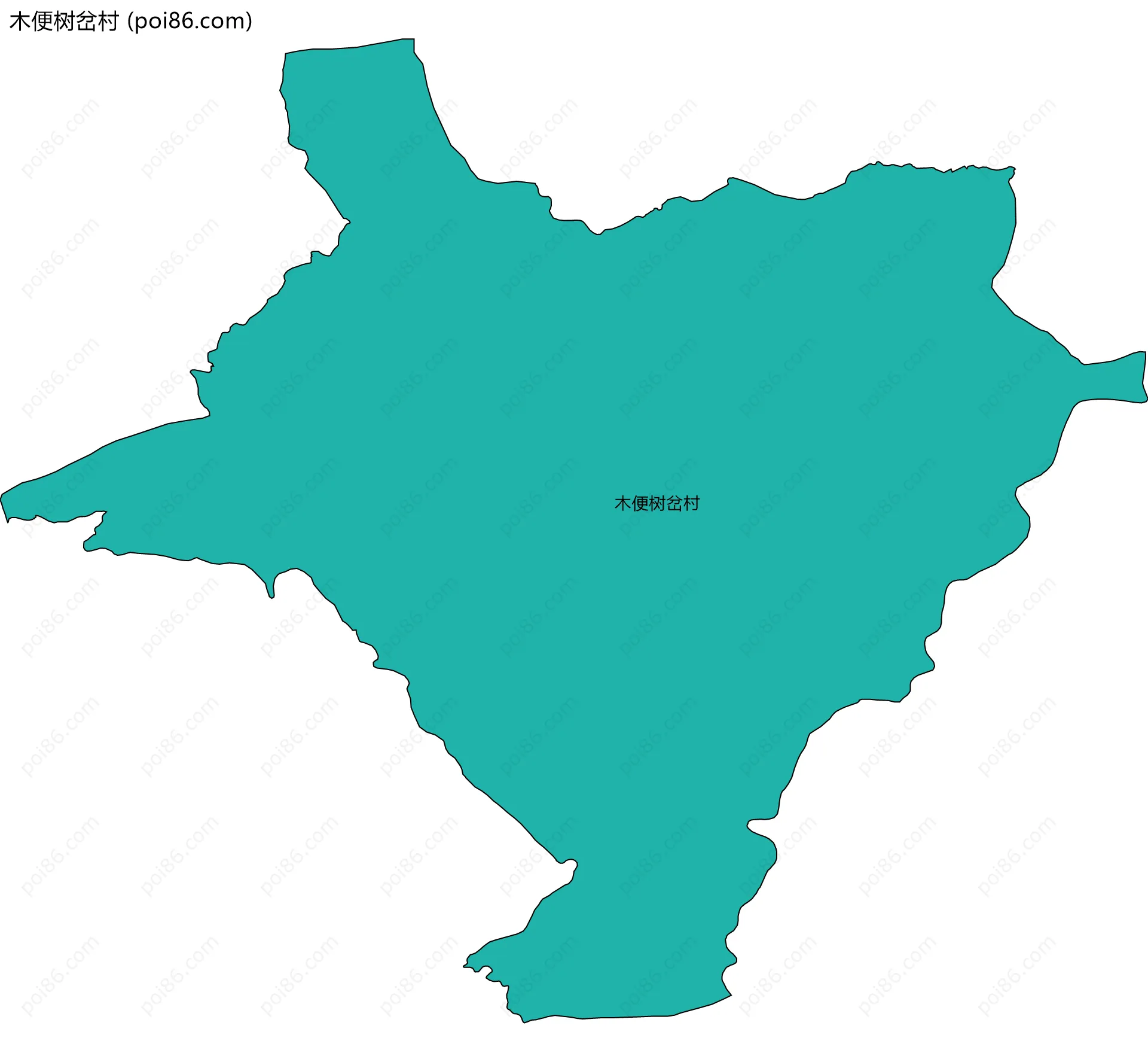 木便树岔村边界地图