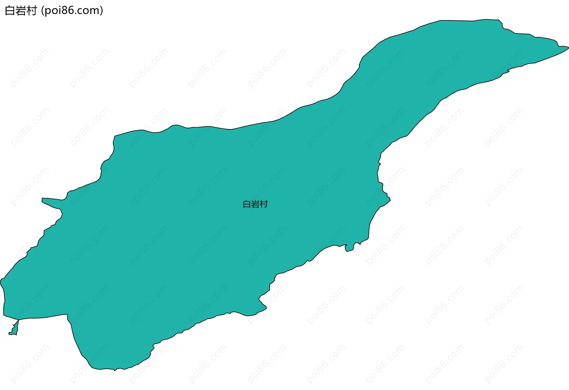 白岩村边界地图