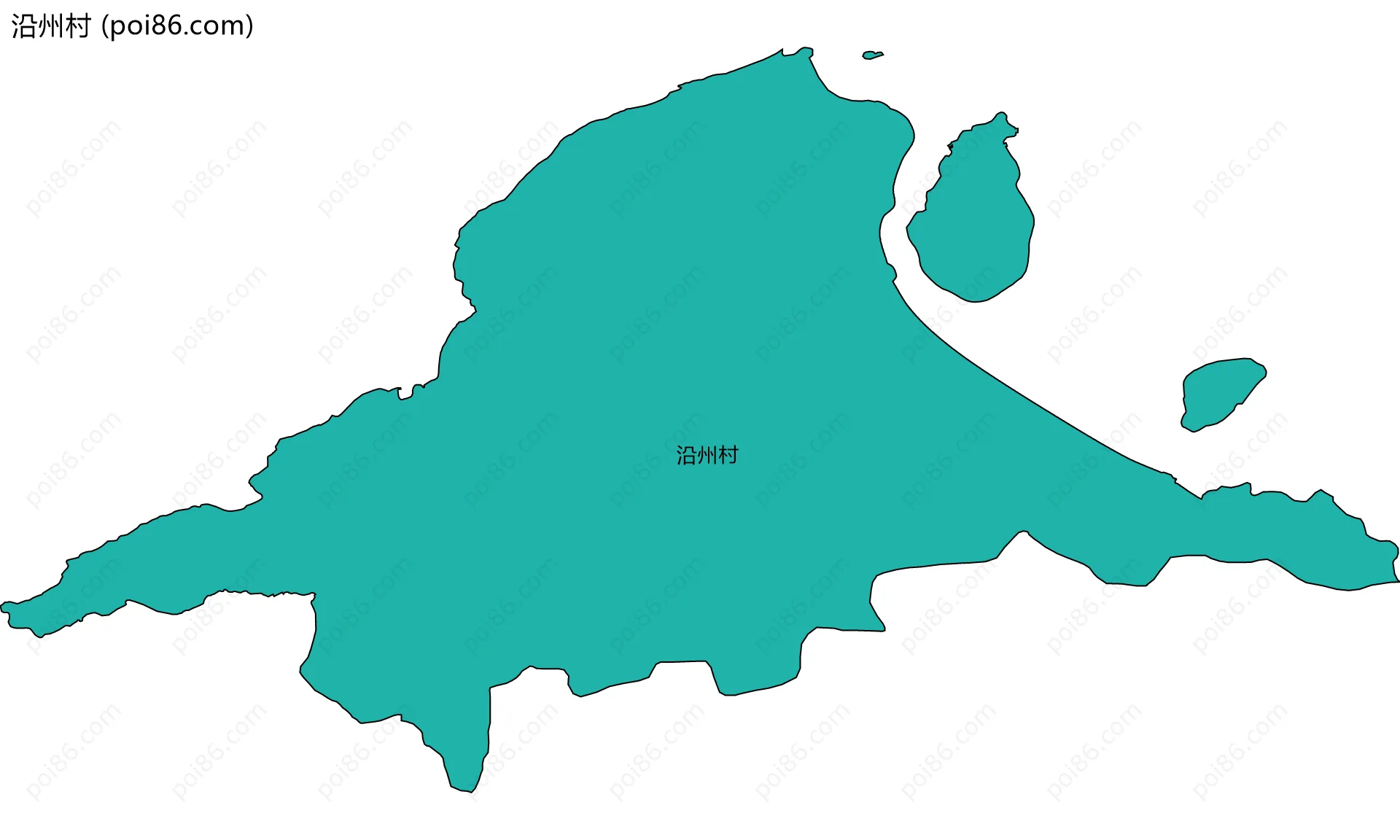 沿州村边界地图