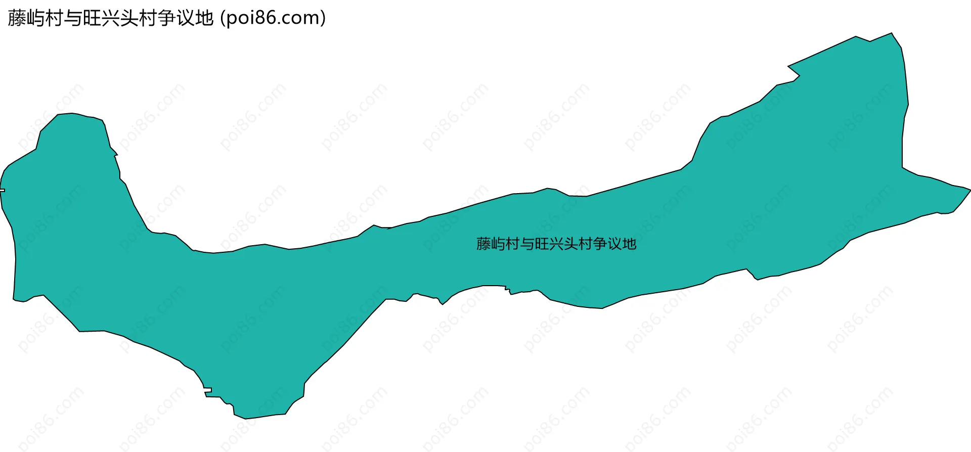 藤屿村与旺兴头村争议地边界地图