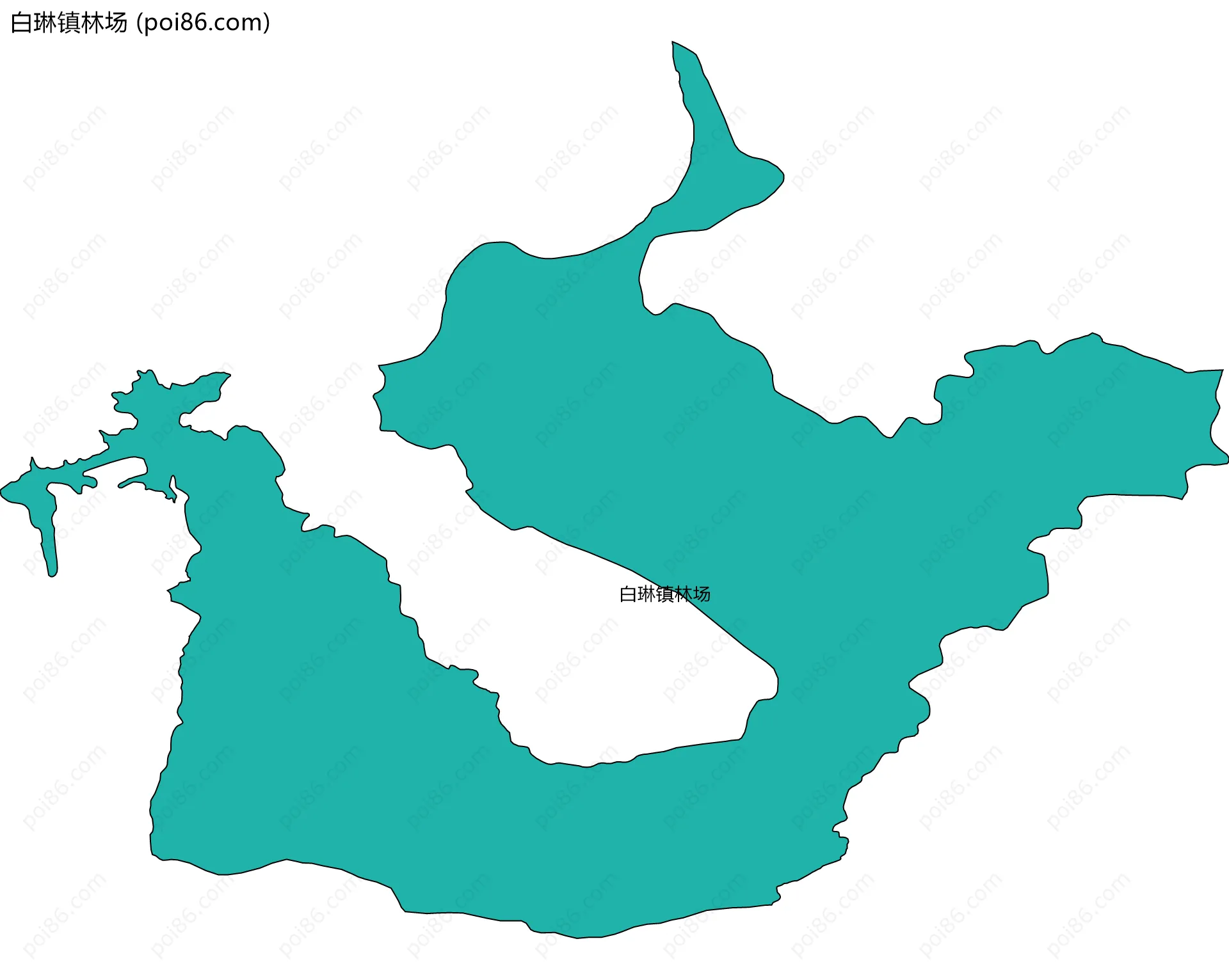 白琳镇林场边界地图