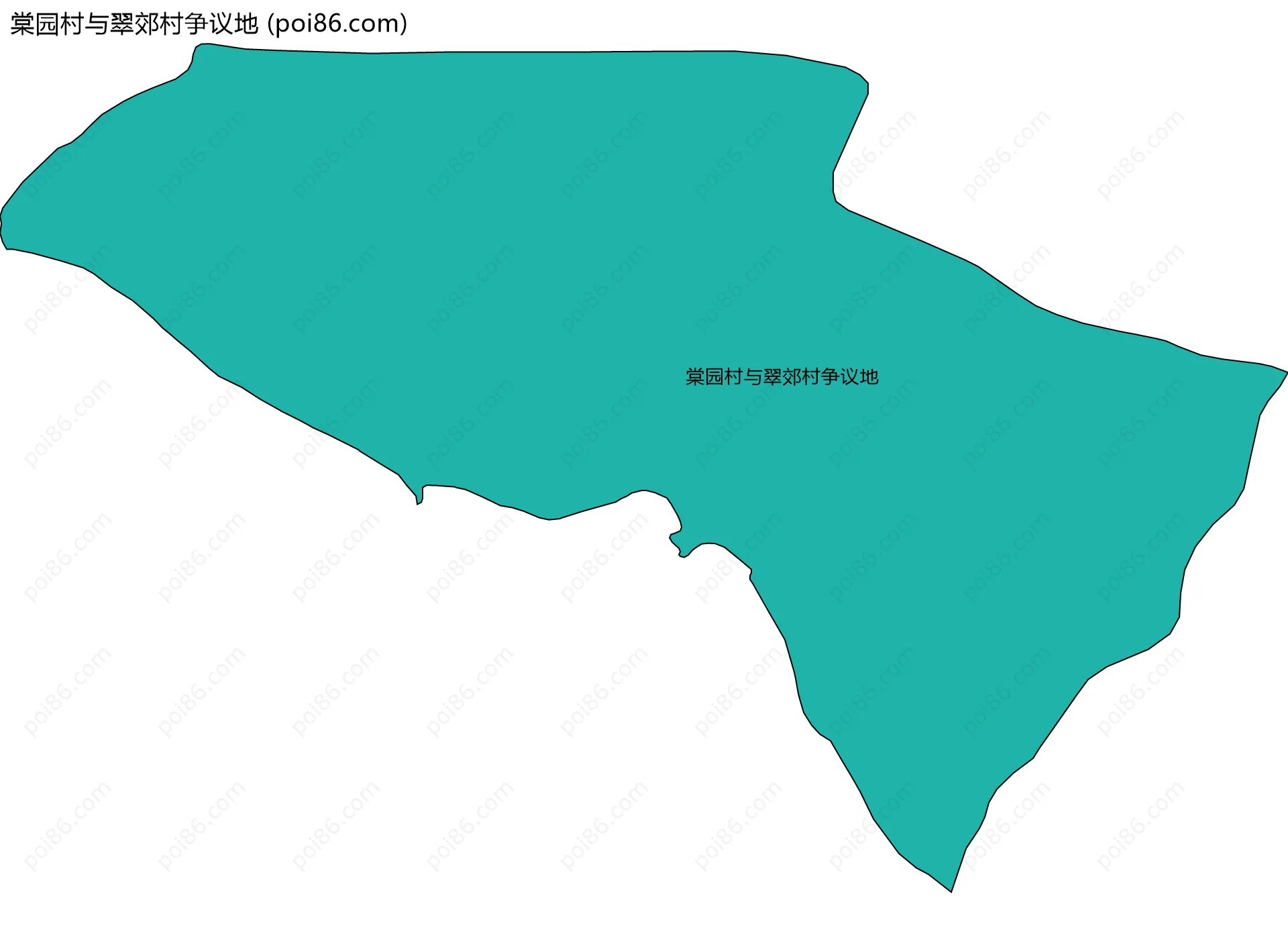 棠园村与翠郊村争议地边界地图