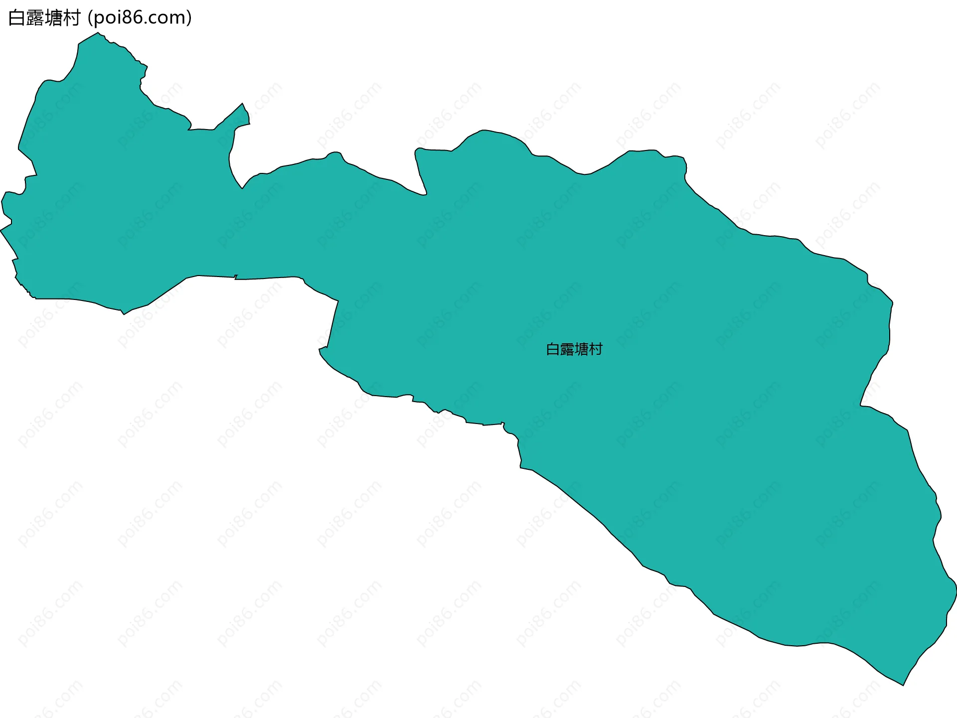 白露塘村边界地图