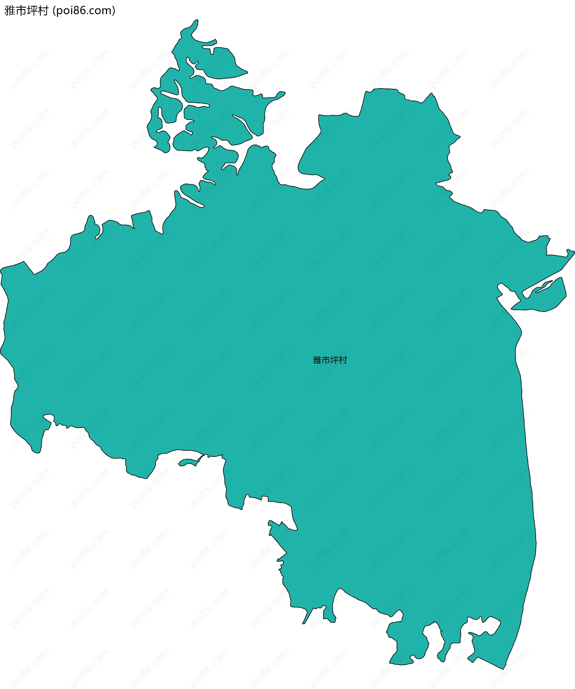 雅市坪村边界地图