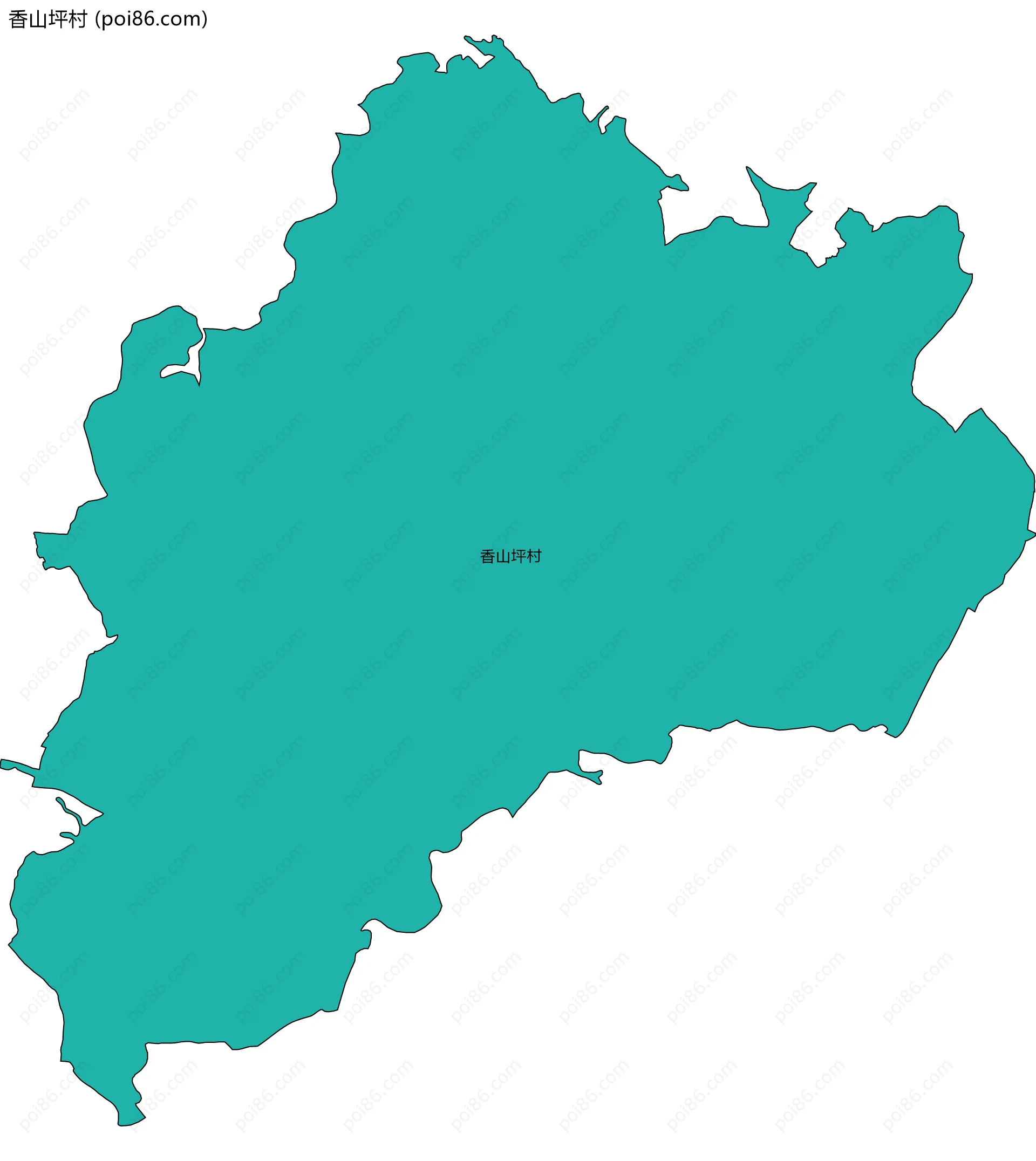 香山坪村边界地图