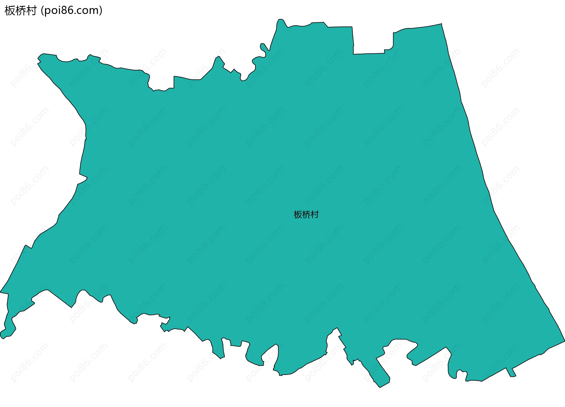 板桥村边界地图