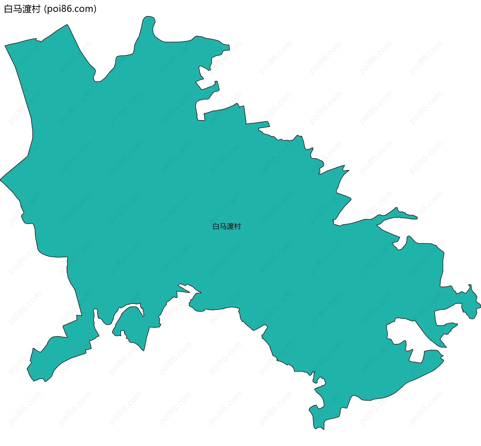 白马渡村边界地图