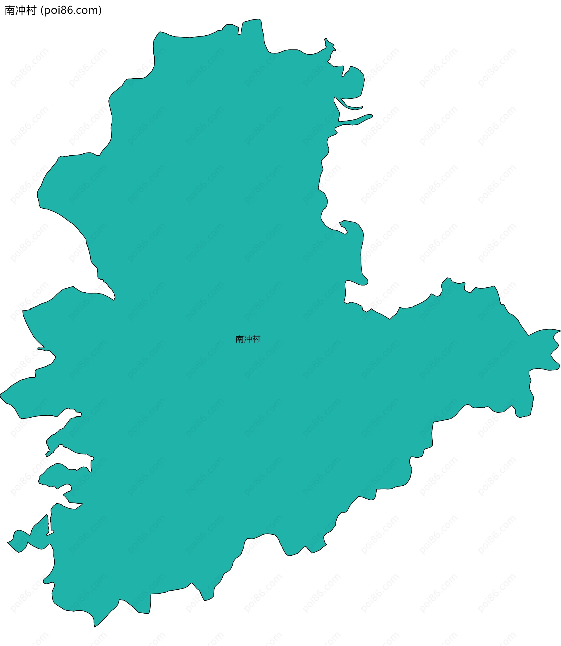 南冲村边界地图