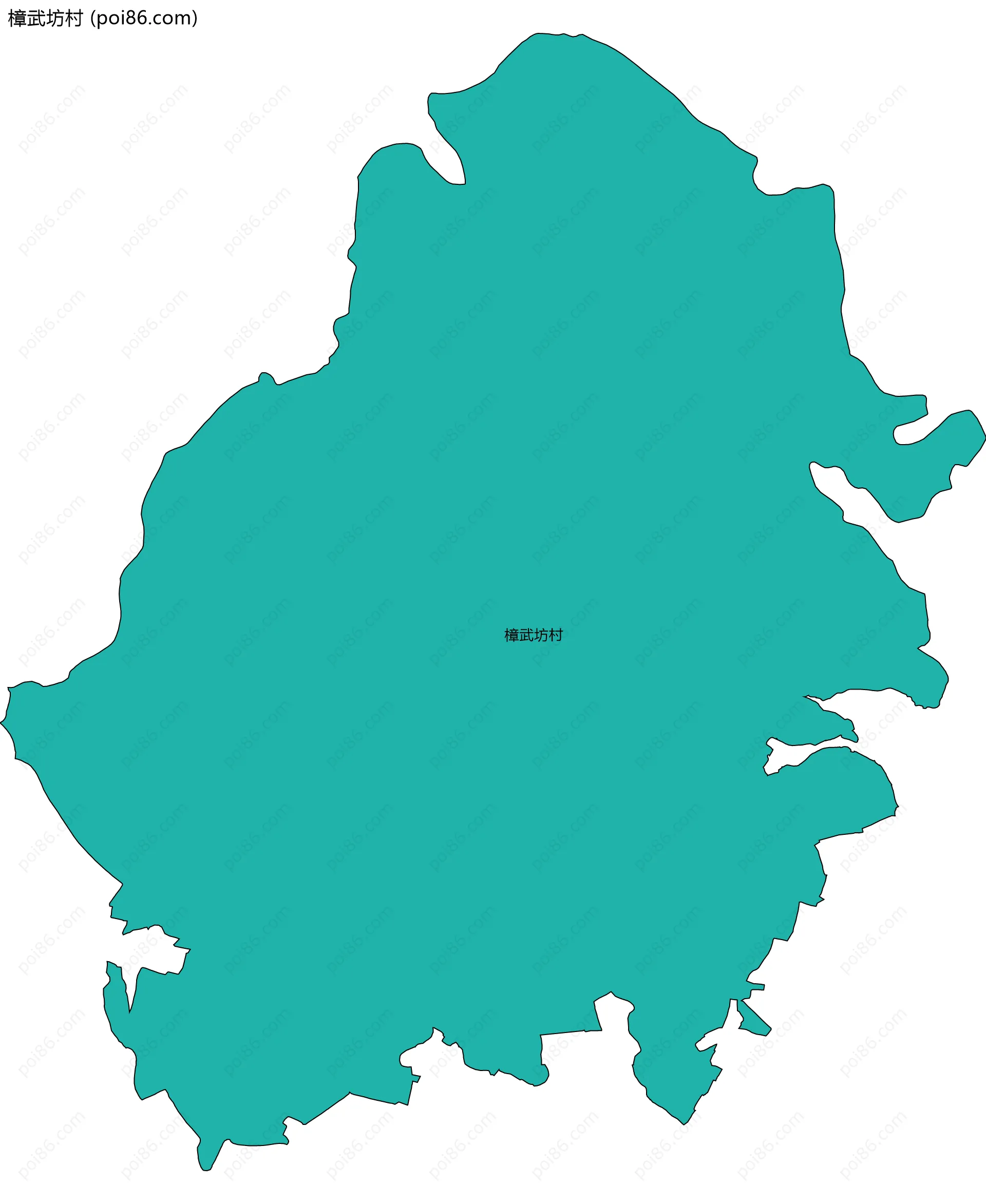 樟武坊村边界地图