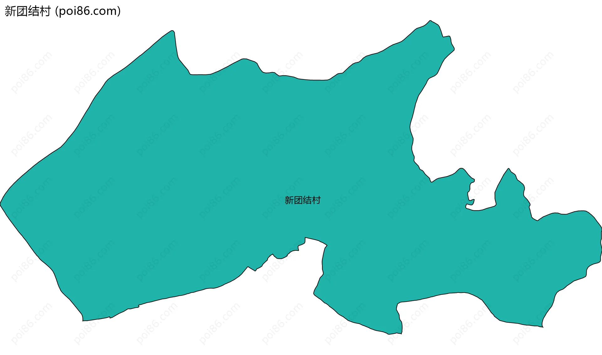 新团结村边界地图
