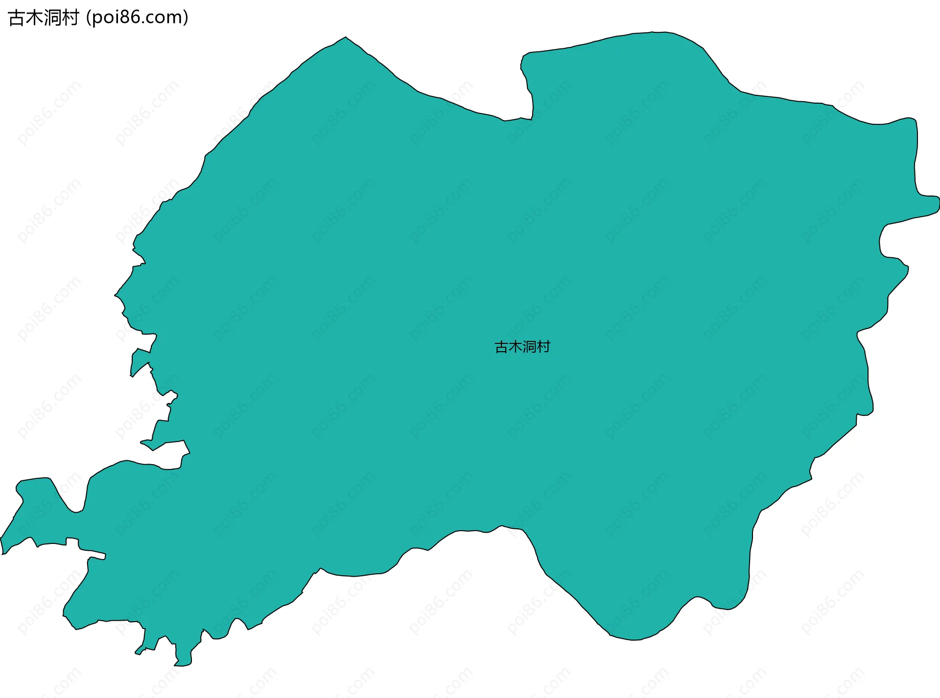 古木洞村边界地图