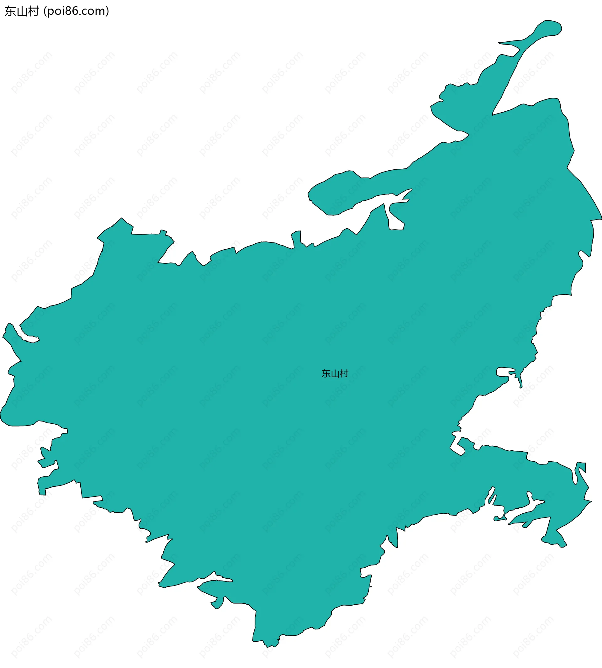 东山村边界地图