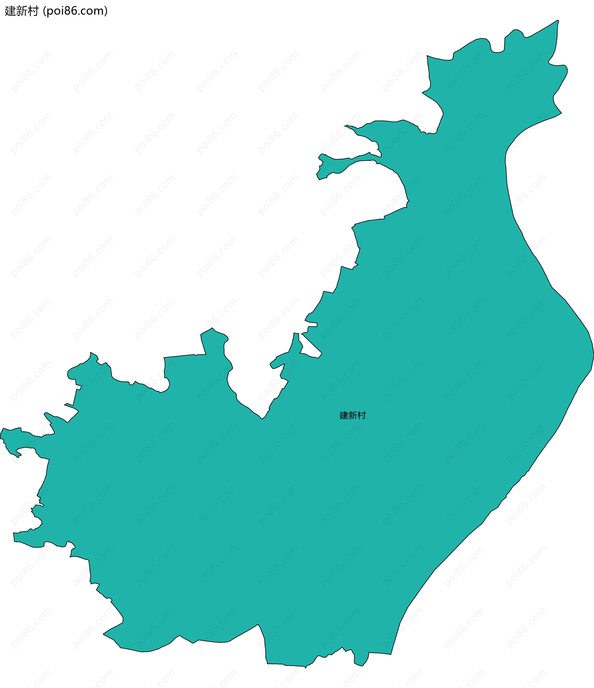 建新村边界地图