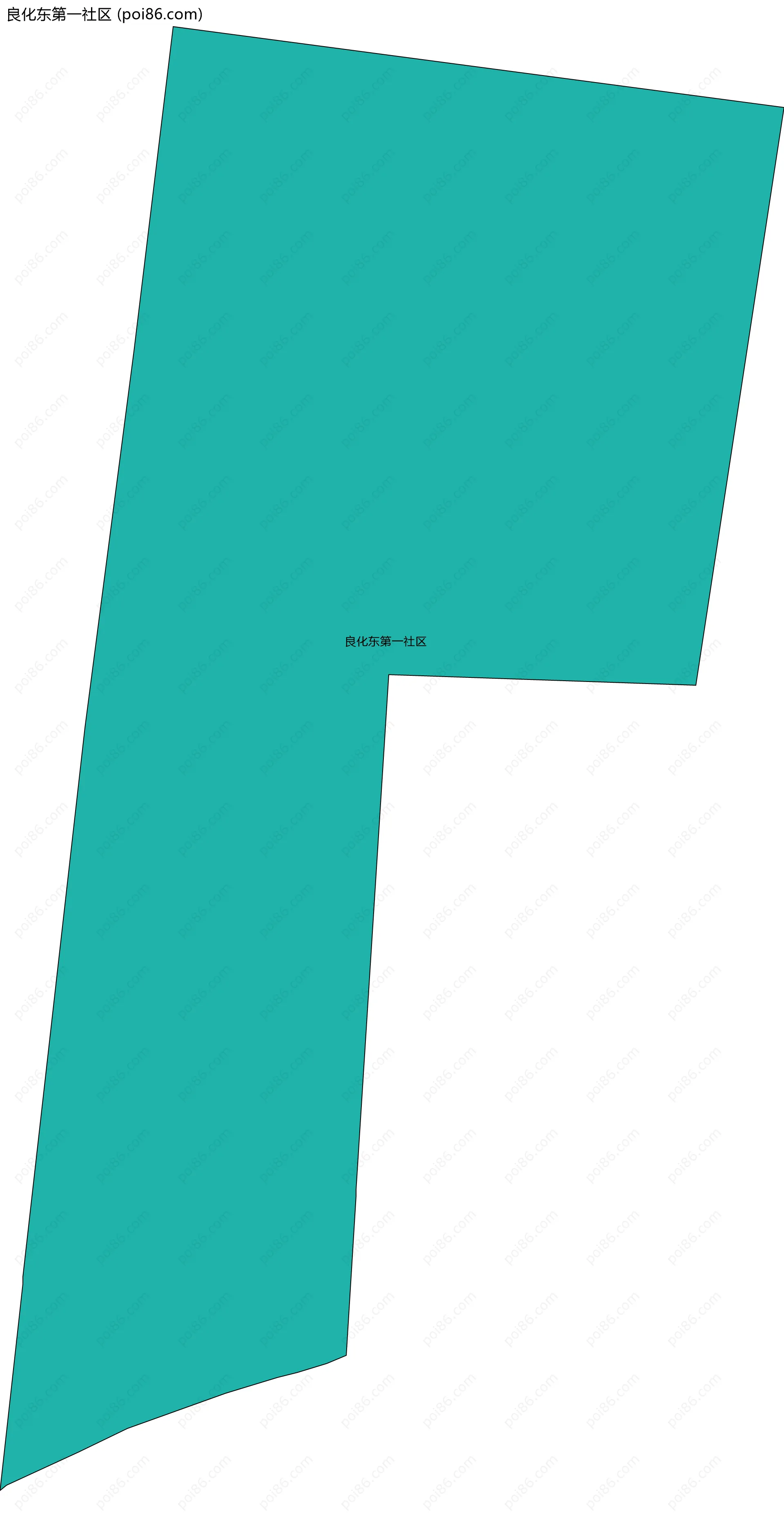 良化东第一社区边界地图