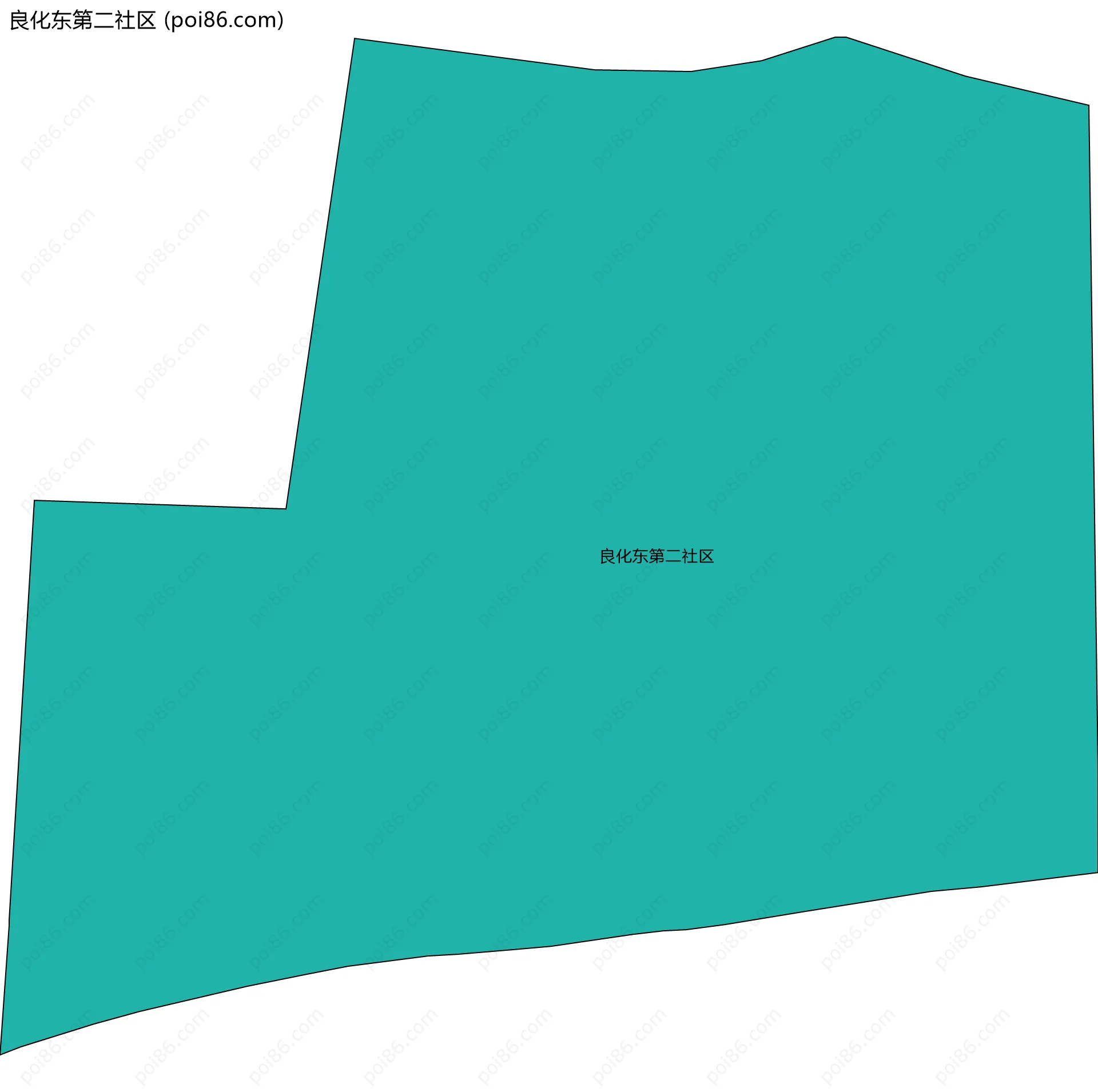 良化东第二社区边界地图