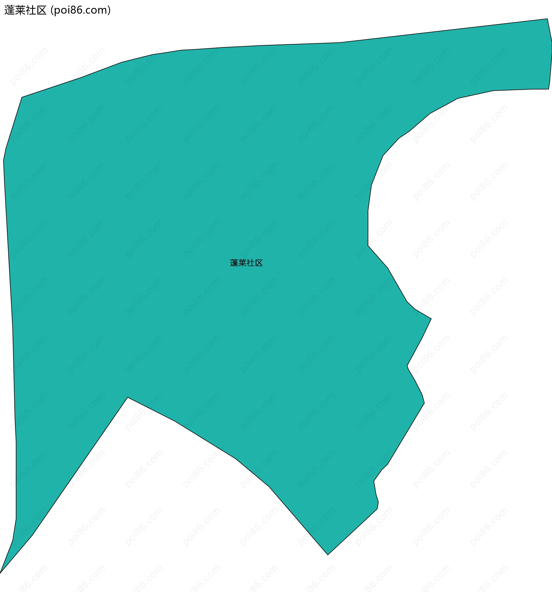蓬莱社区边界地图