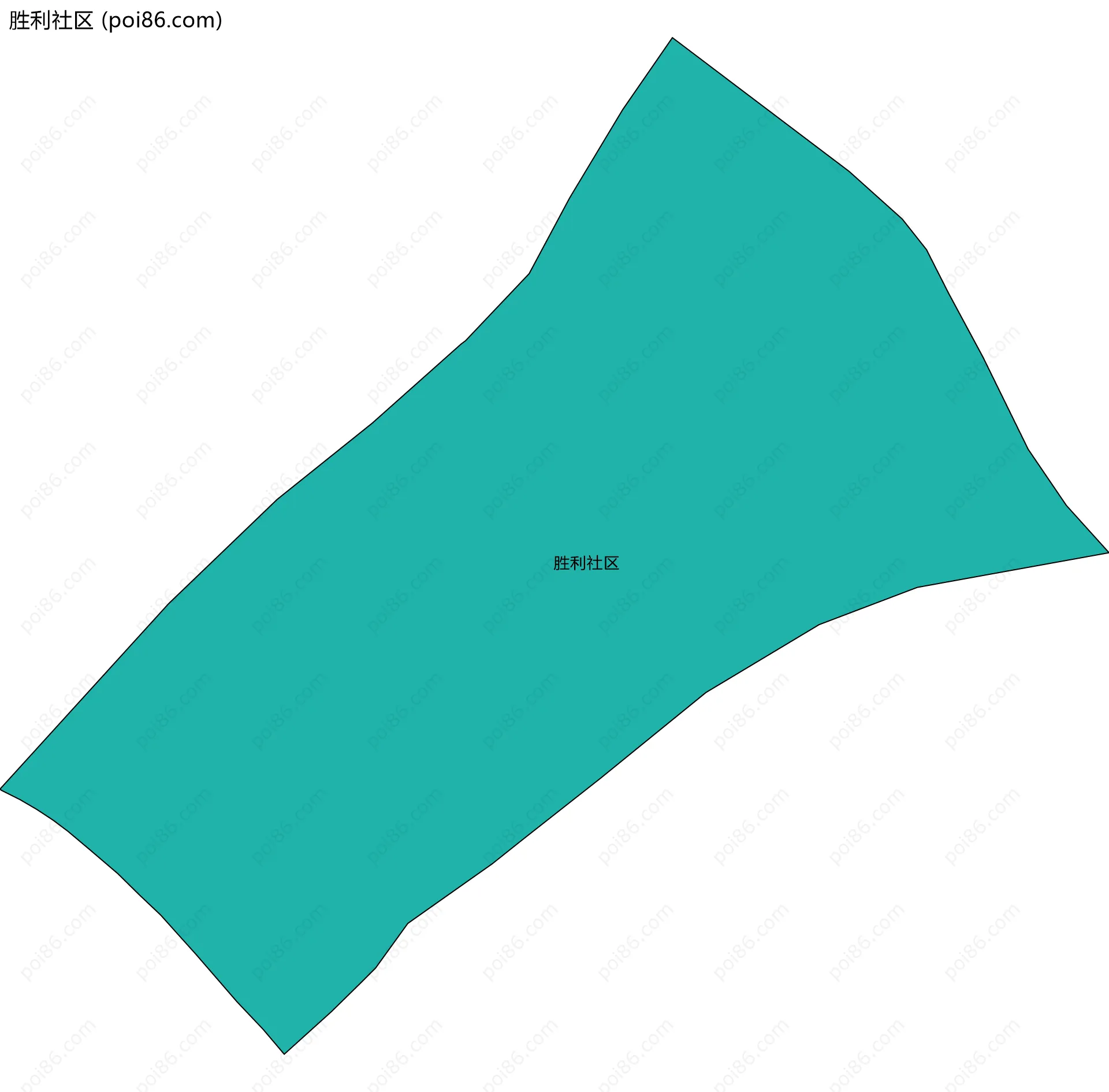 胜利社区边界地图