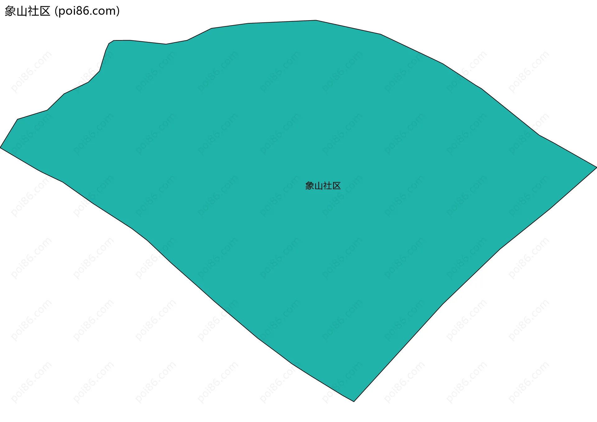 象山社区边界地图
