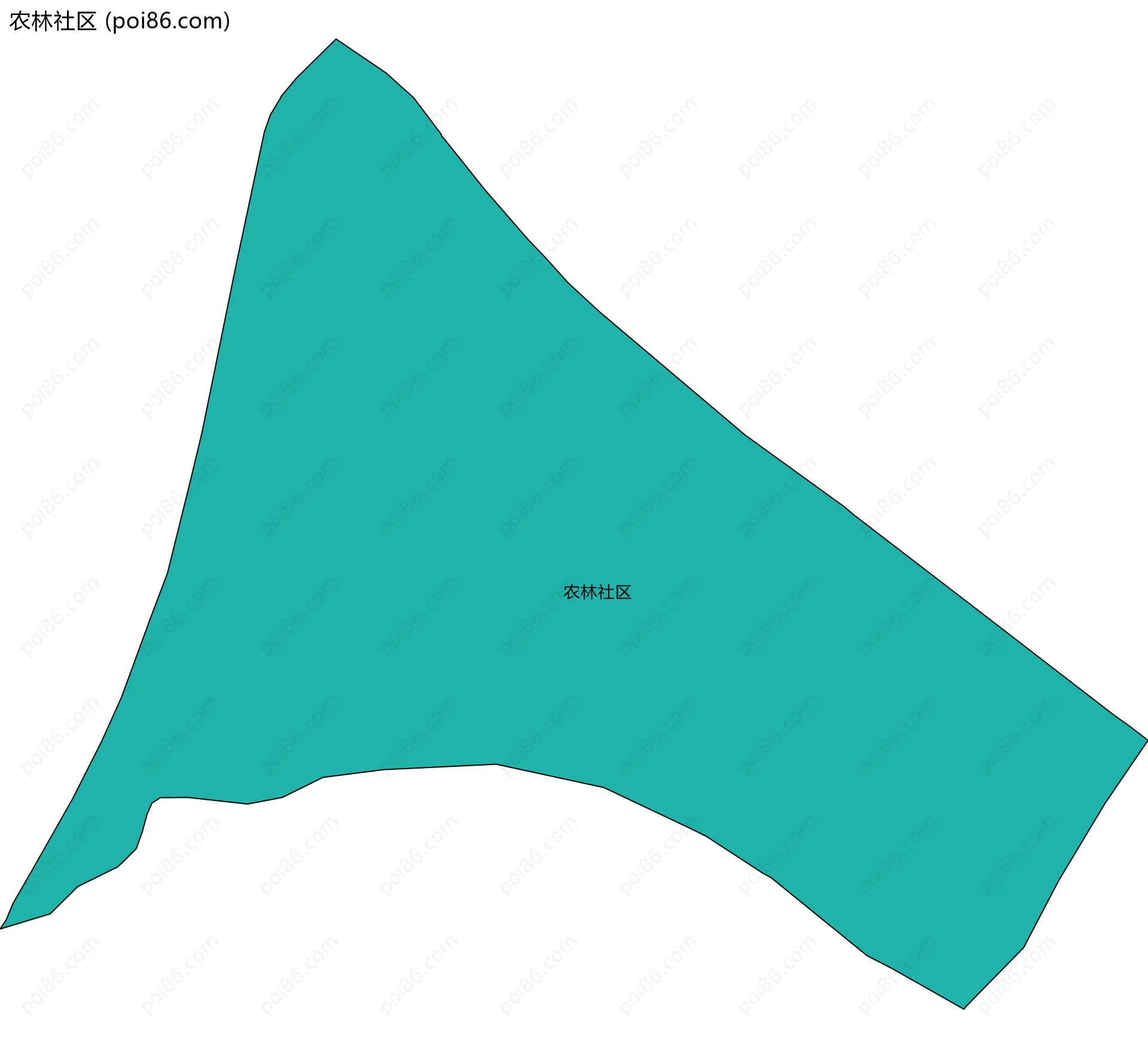农林社区边界地图