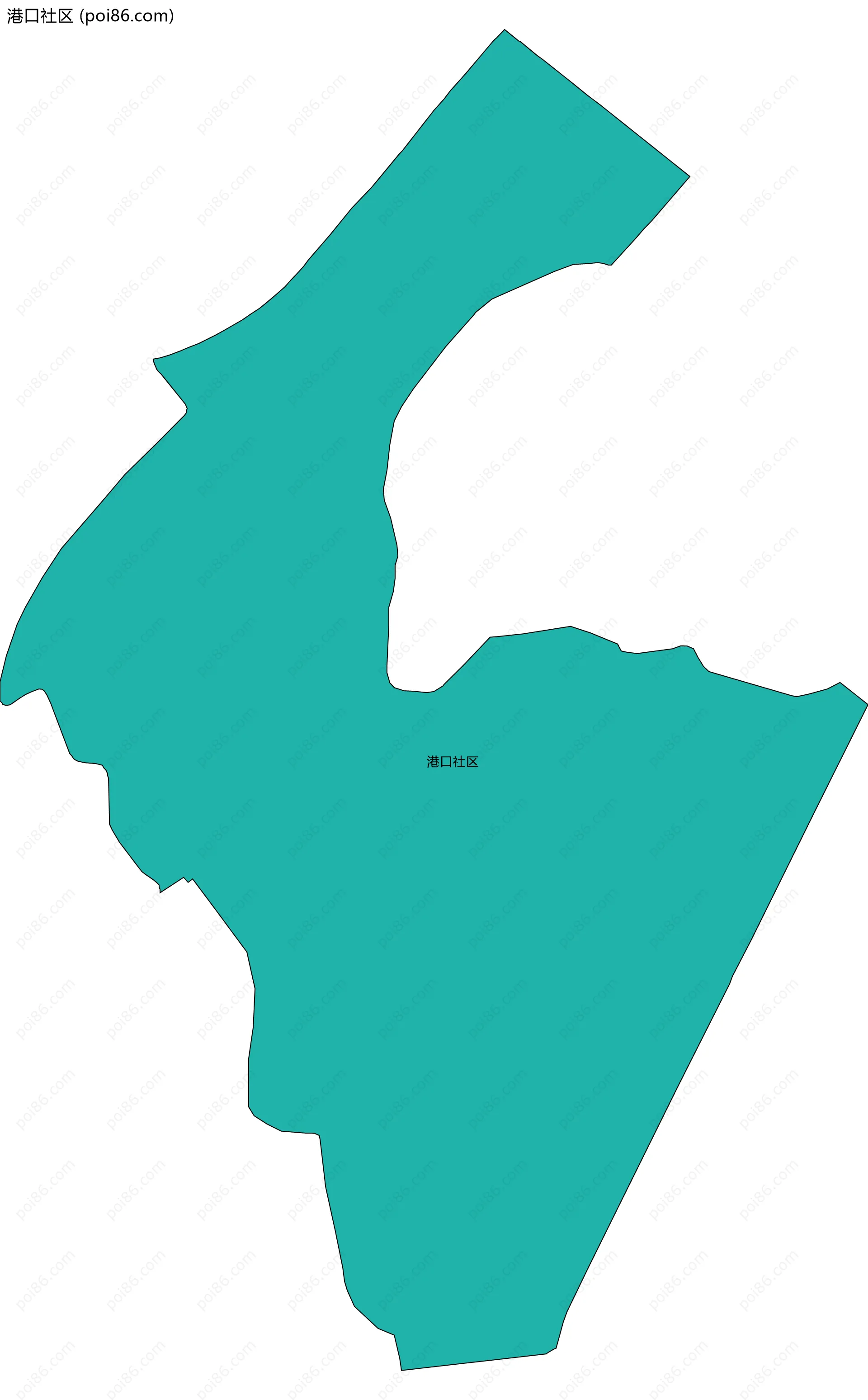 港口社区边界地图