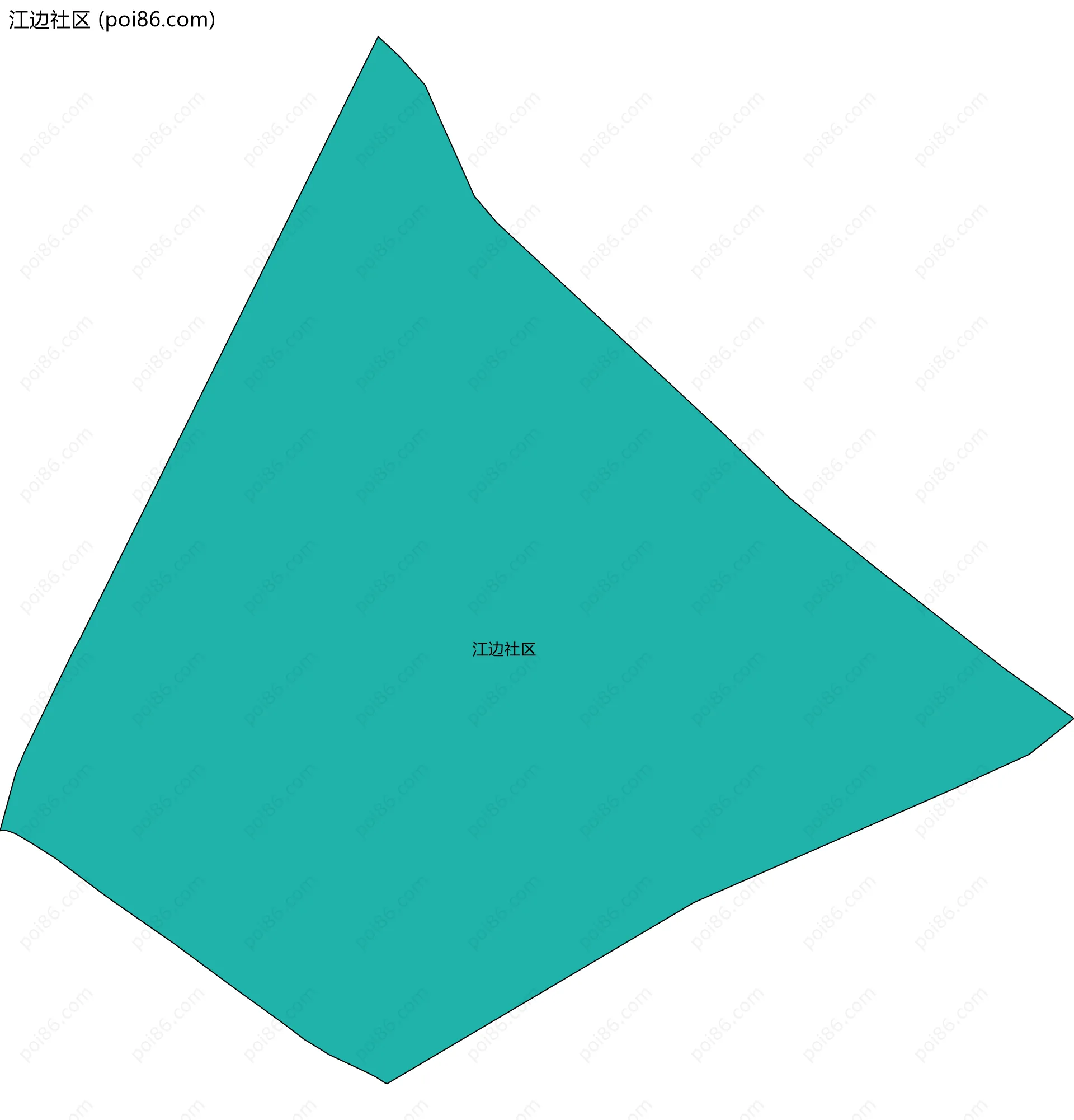 江边社区边界地图