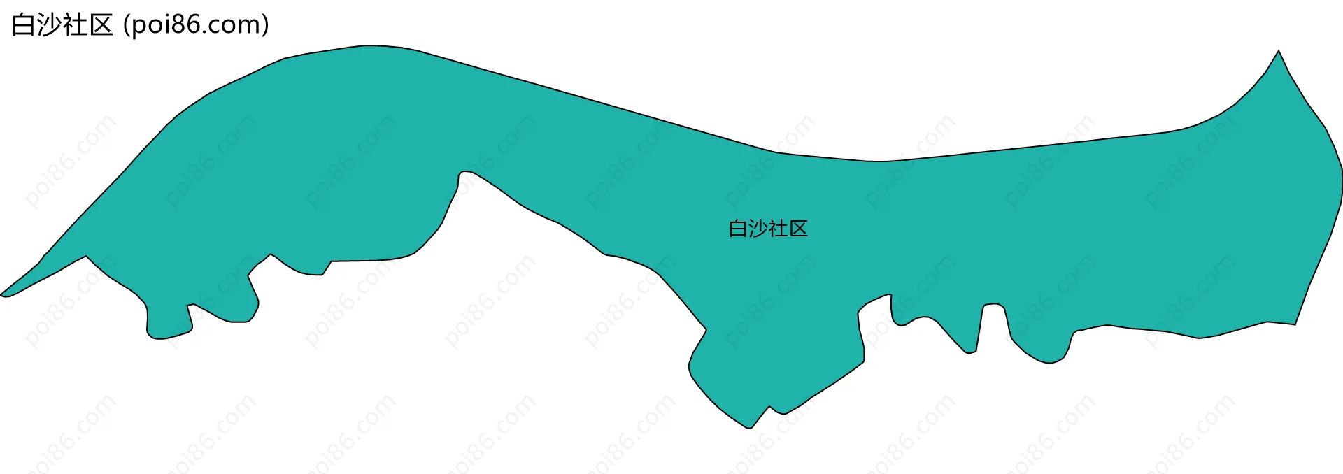 白沙社区边界地图