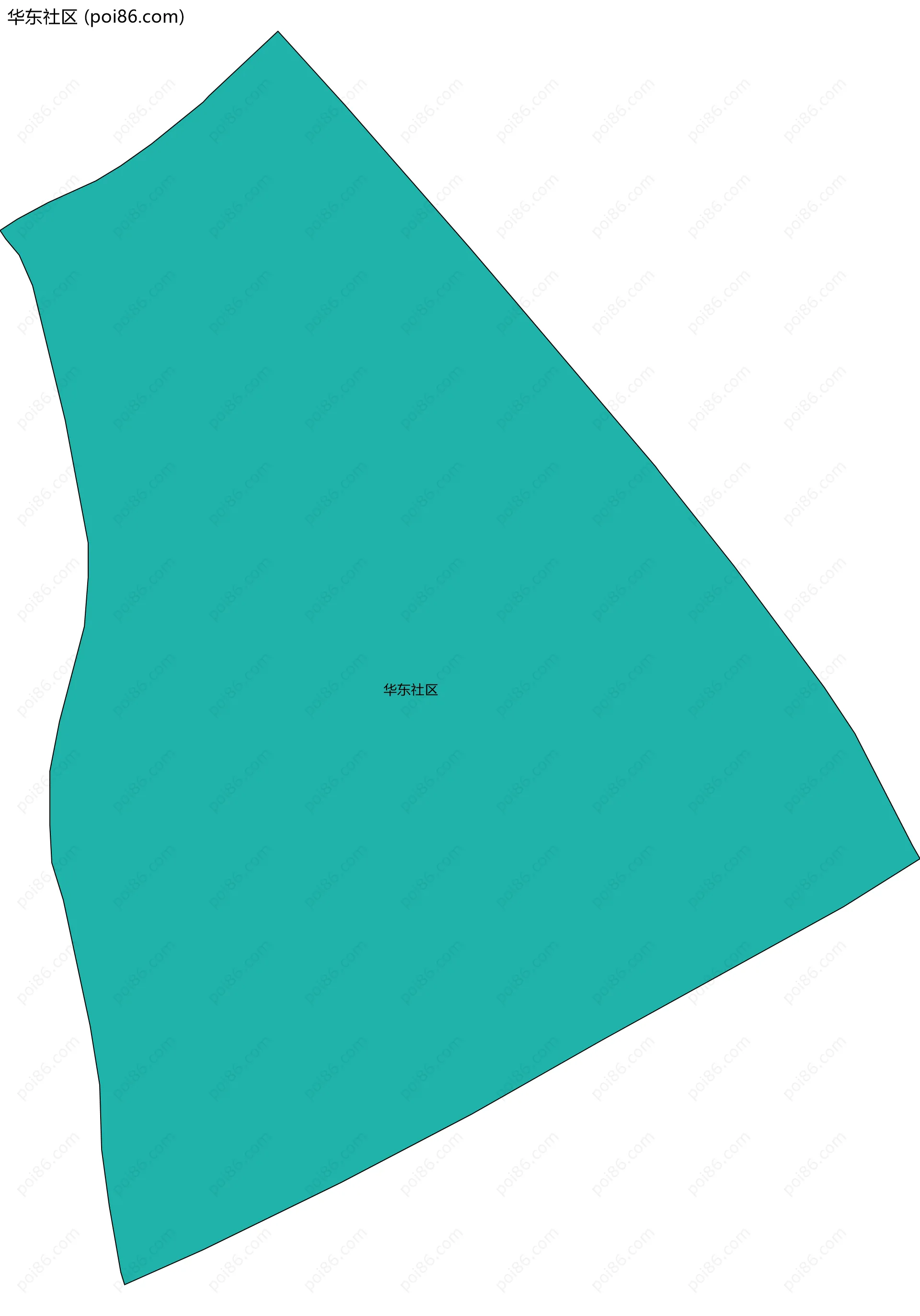 华东社区边界地图