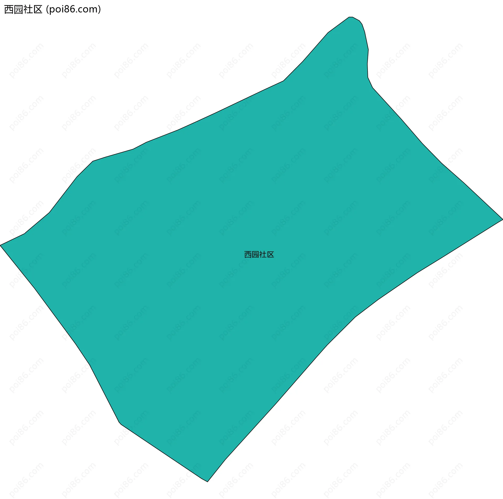 西园社区边界地图