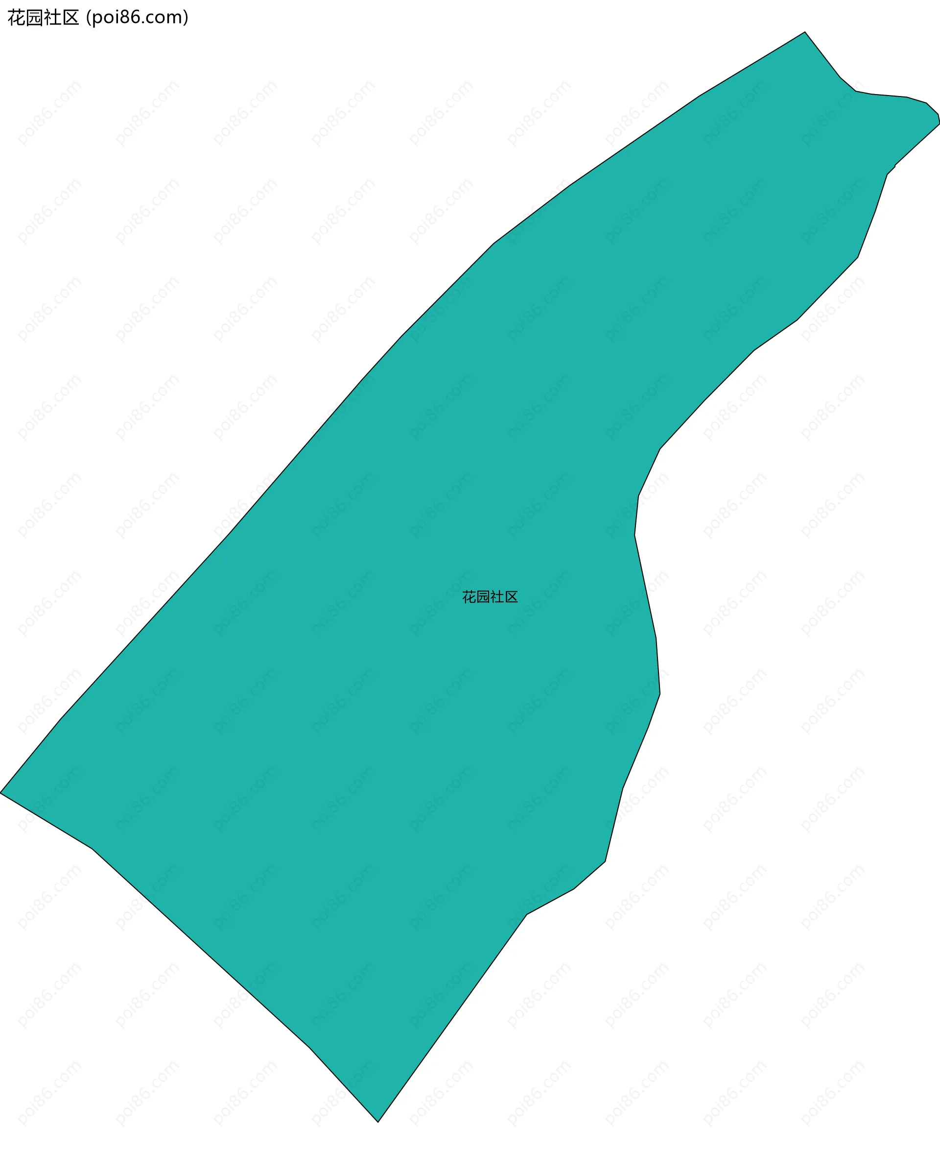 花园社区边界地图