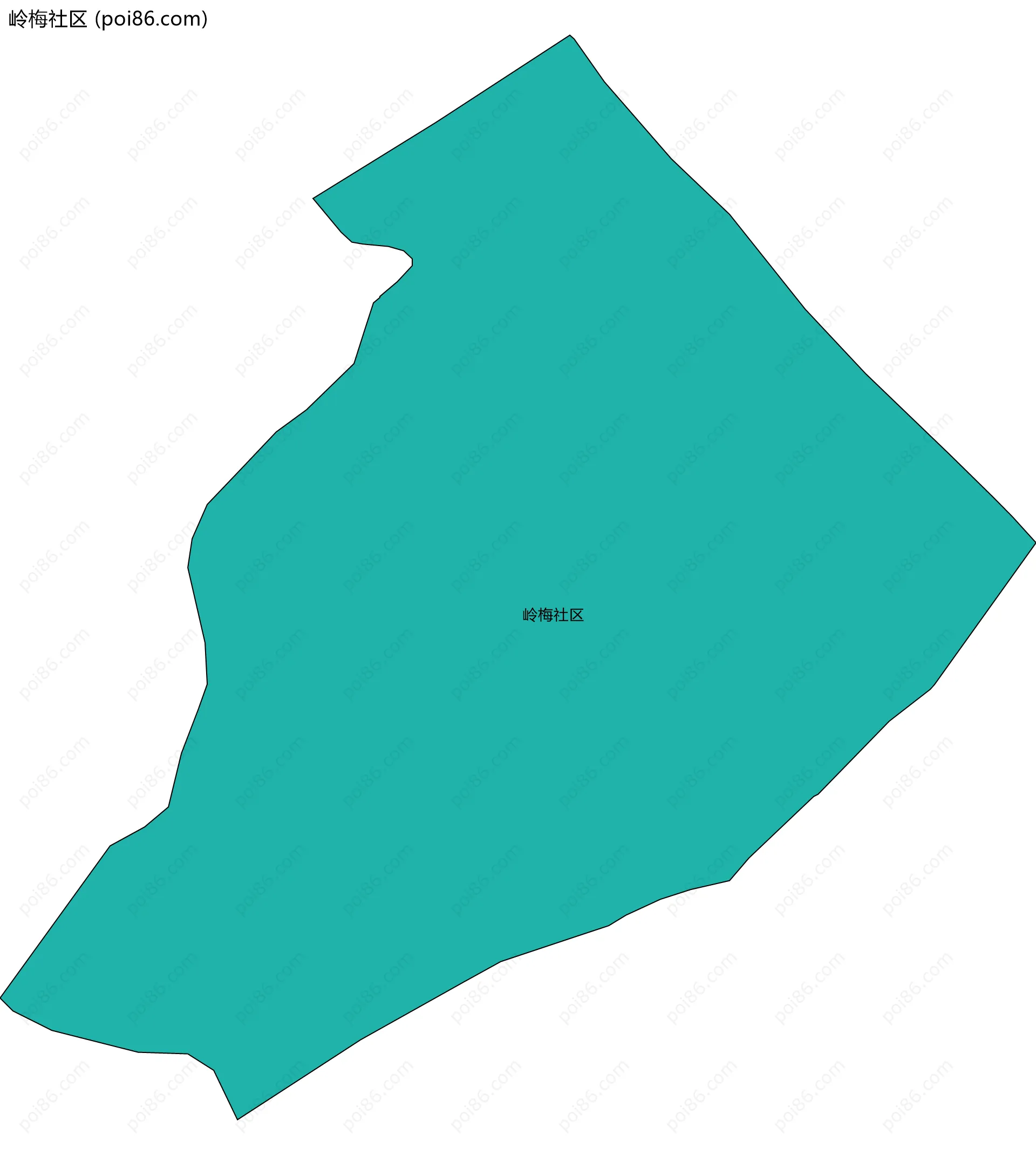 岭梅社区边界地图