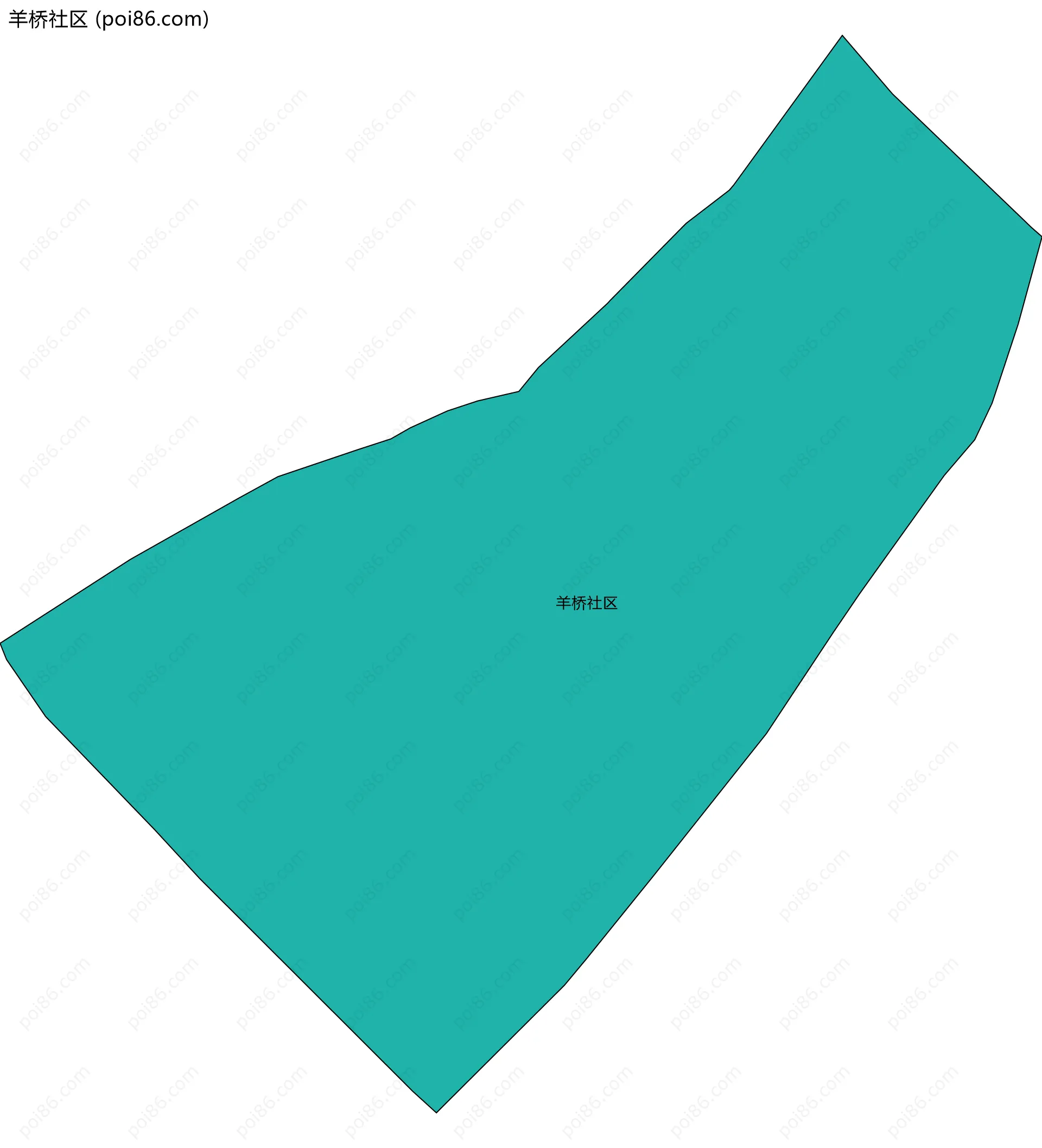 羊桥社区边界地图