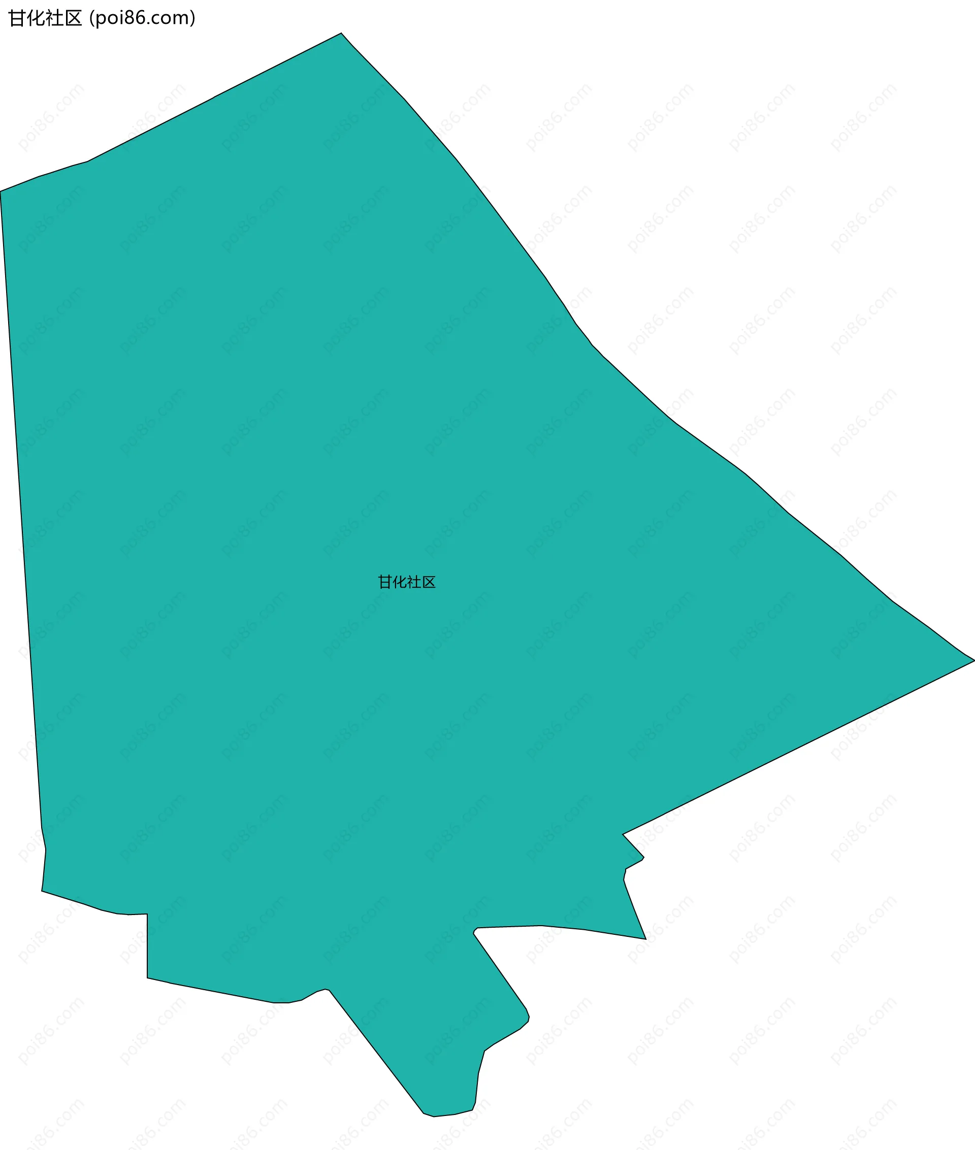 甘化社区边界地图