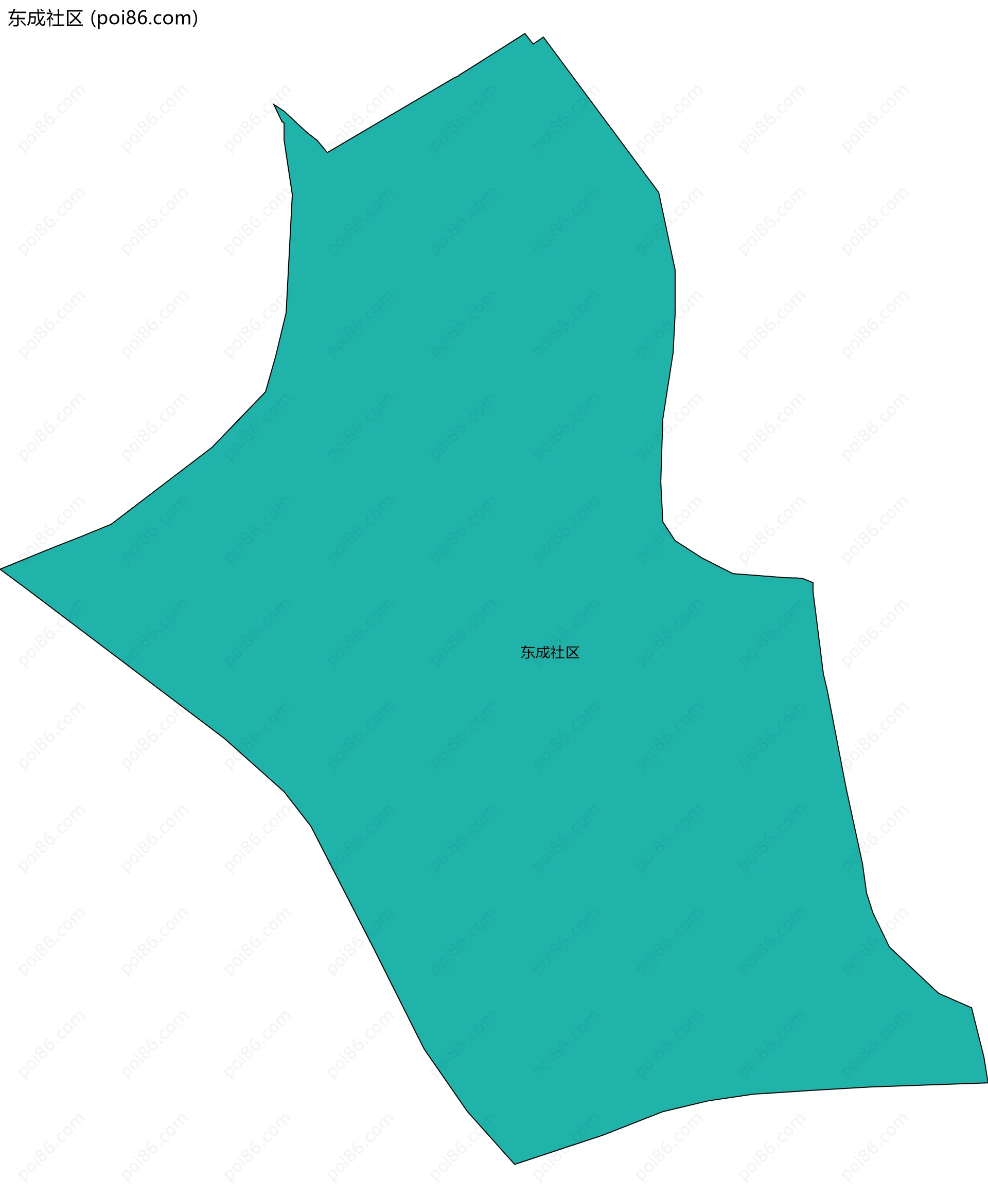 东成社区边界地图