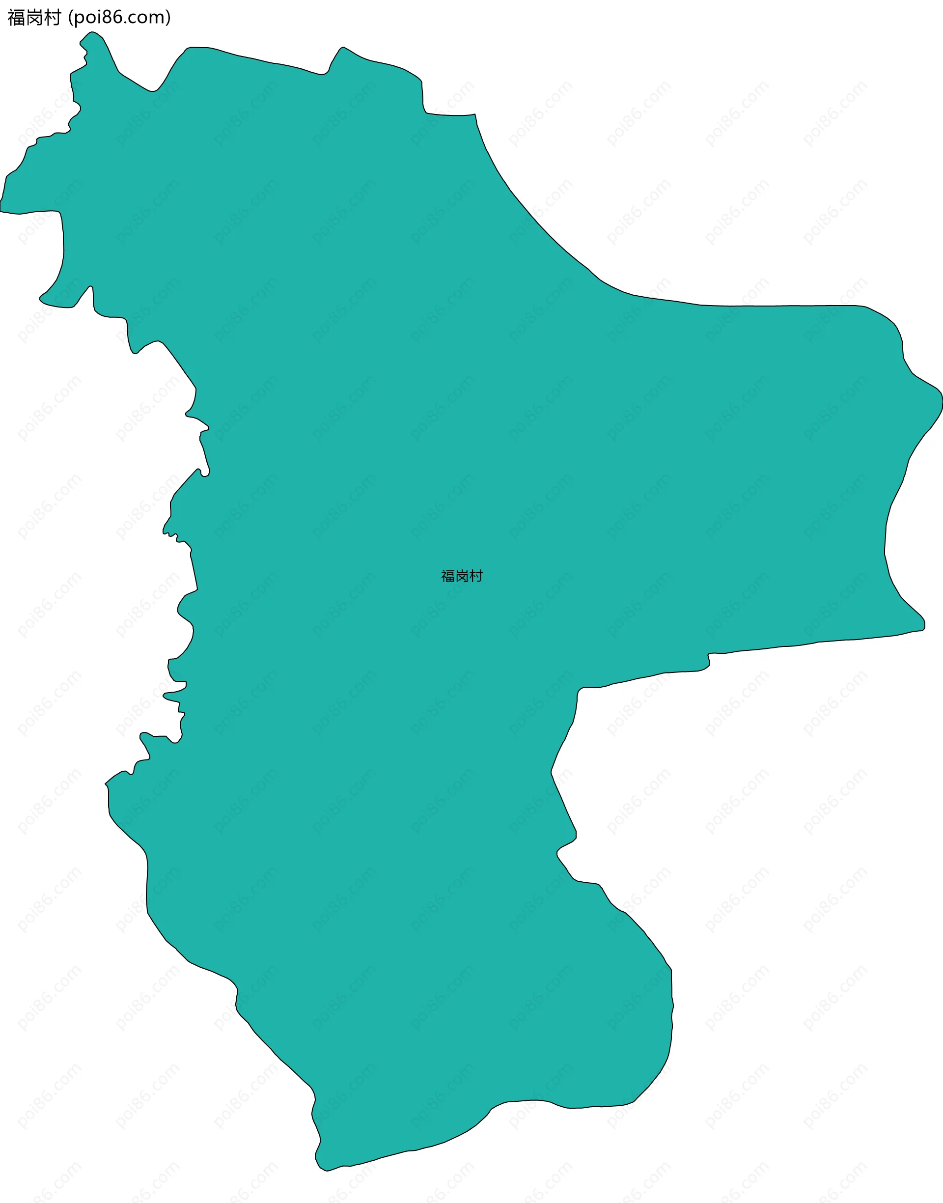 福岗村边界地图