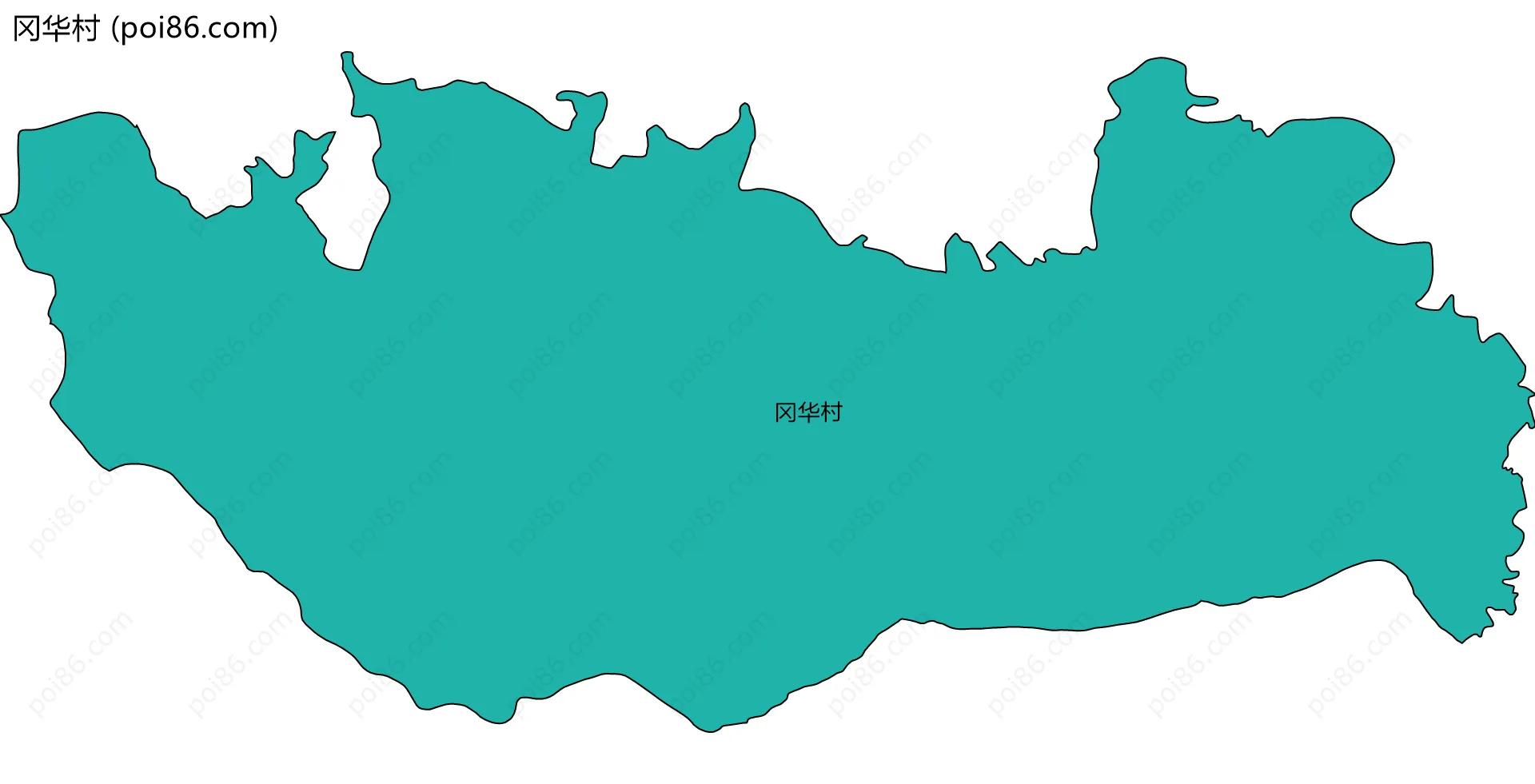 冈华村边界地图