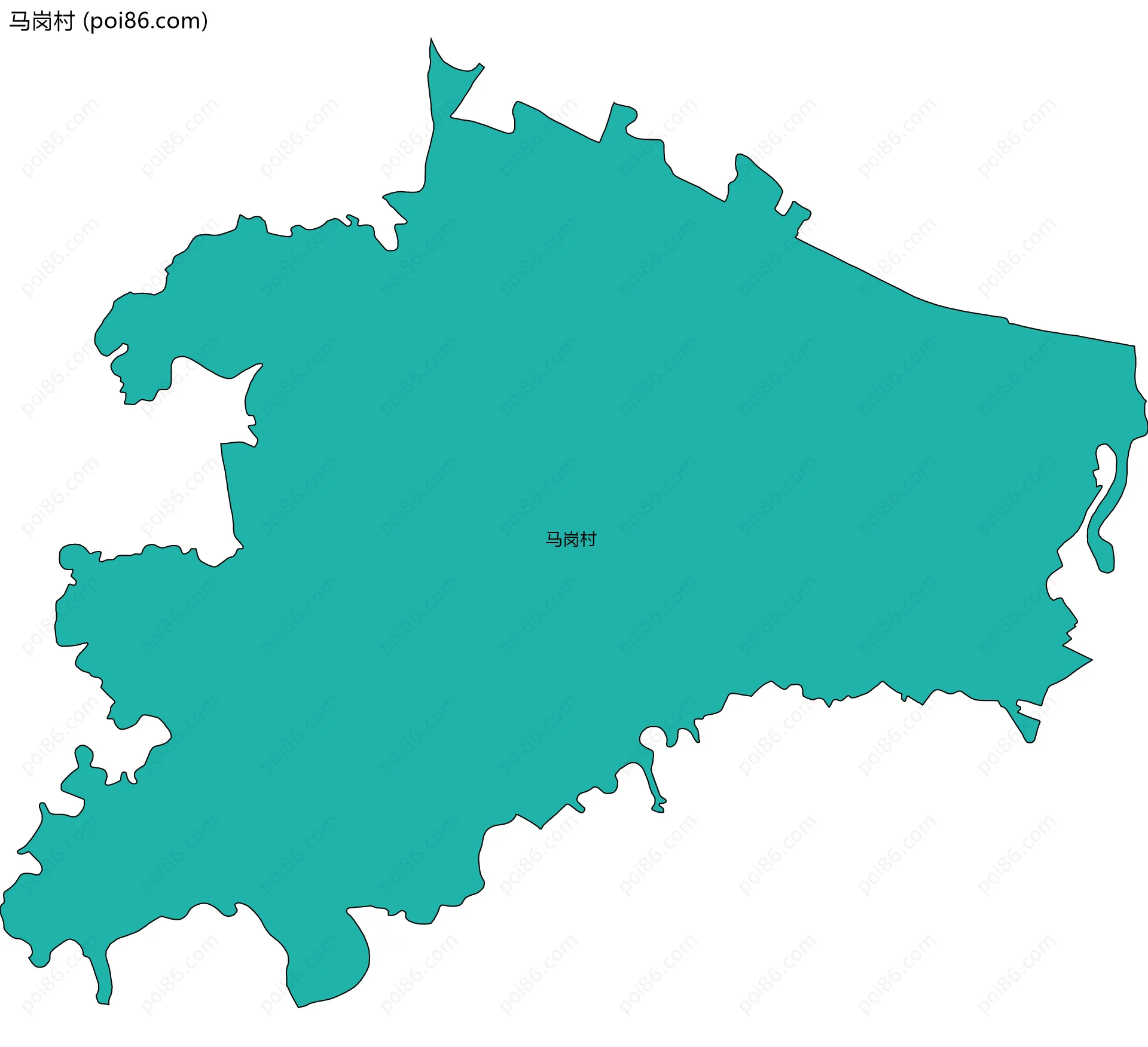 马岗村边界地图
