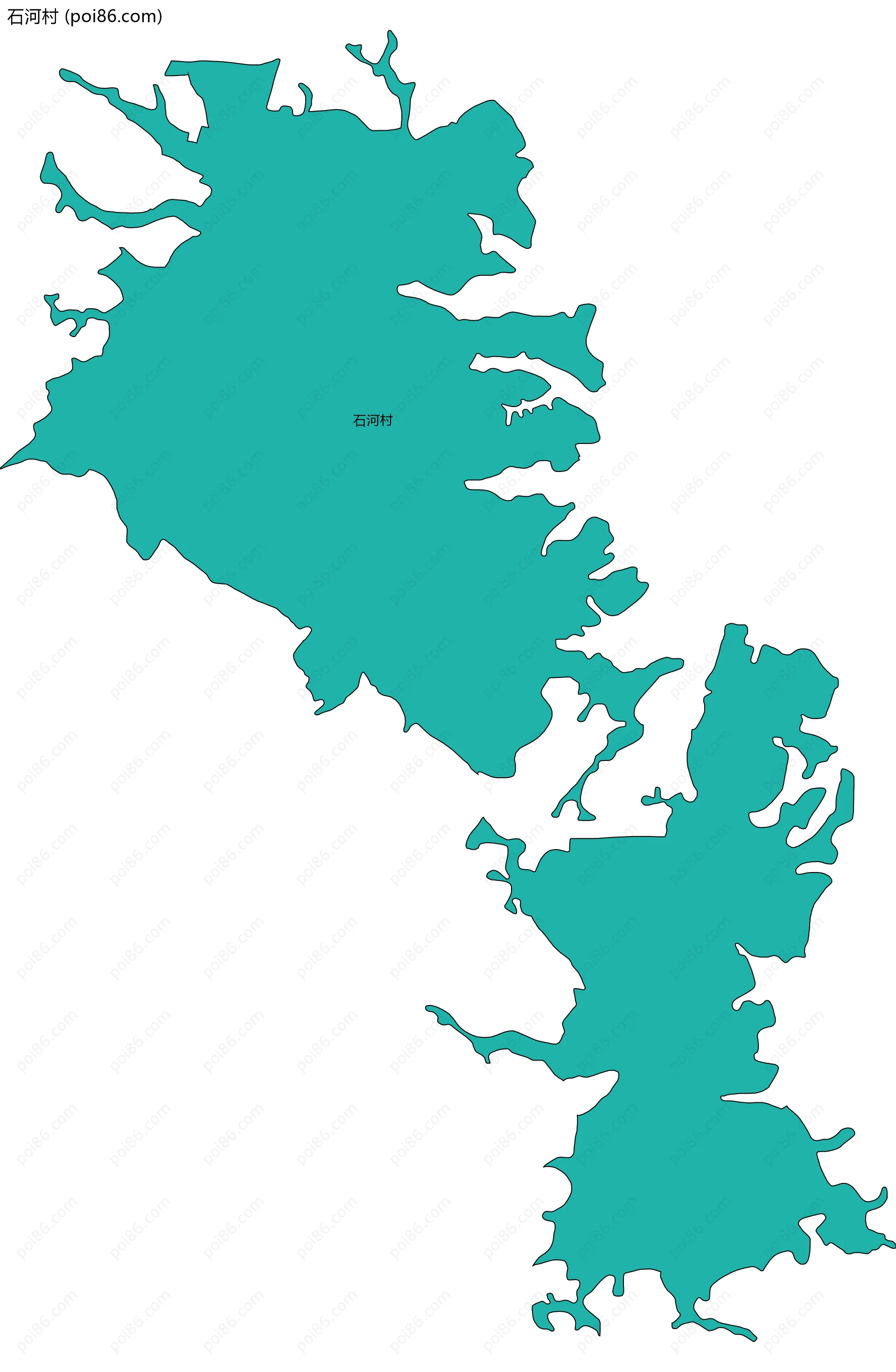 石河村边界地图